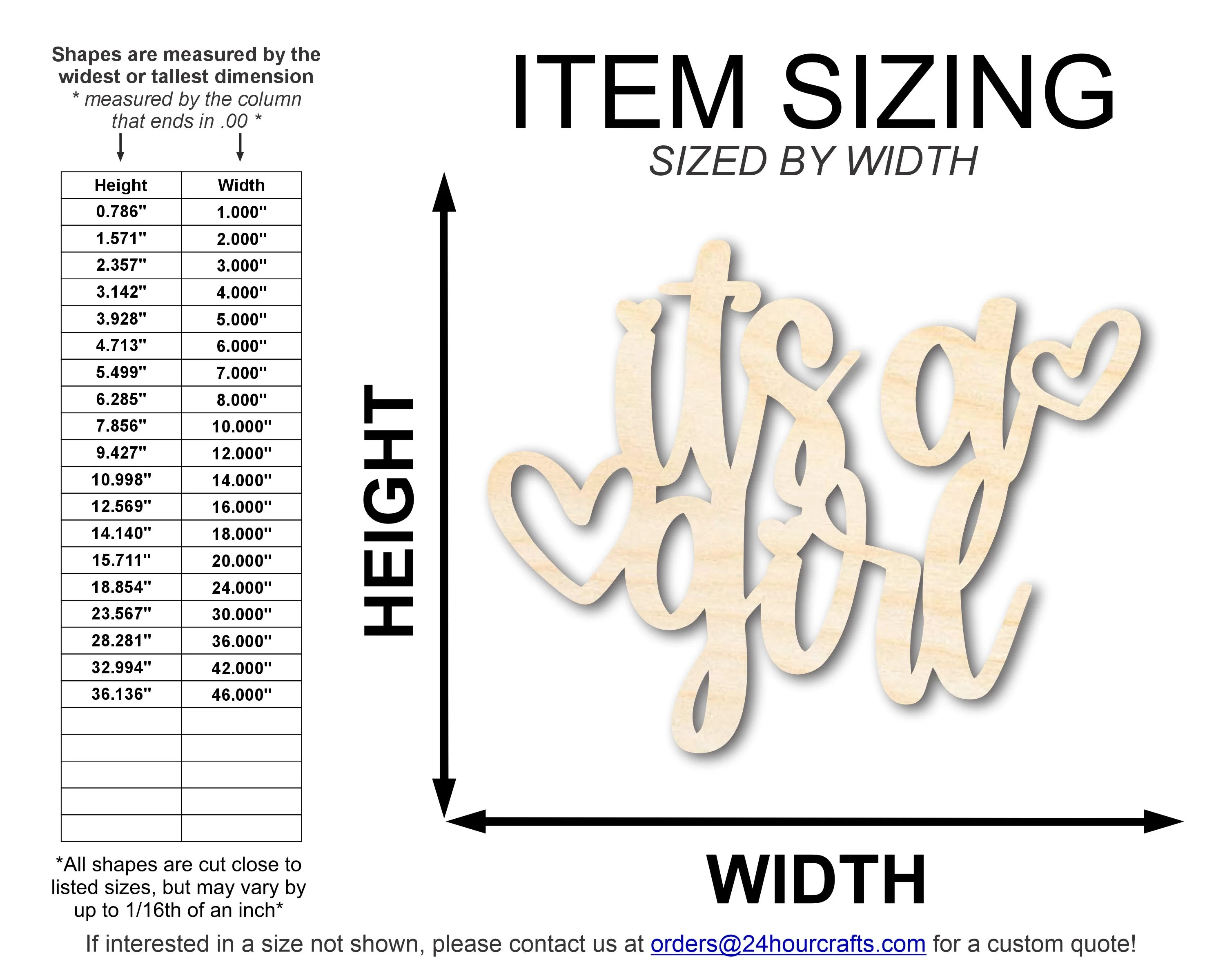 Unfinished Its A Girl Sign Shape | DIY Craft Cutout | up to 46" DIY - Image 2