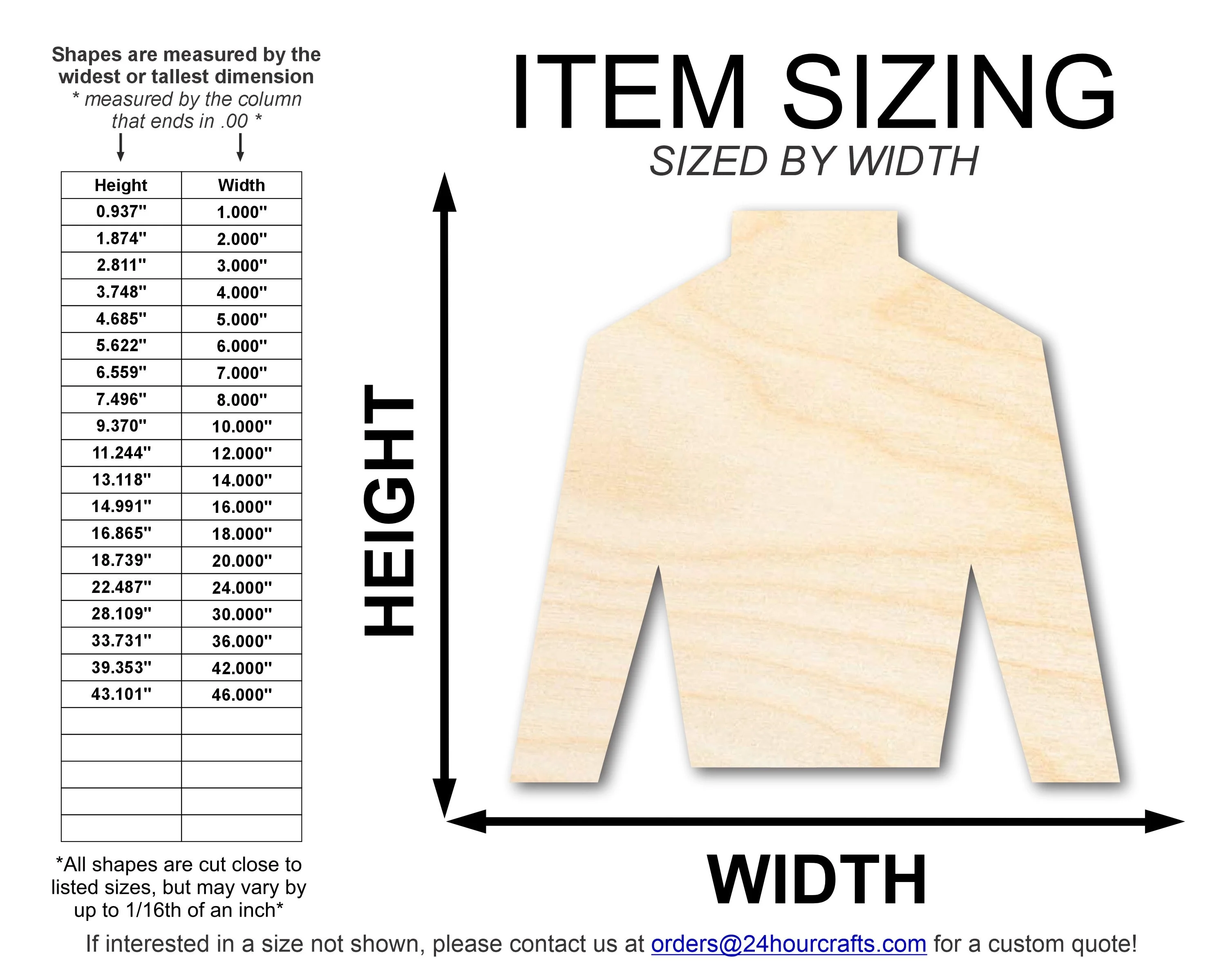 Unfinished Jockey Silk Shape | DIY Craft Cutout | up to 46" DIY - Image 2