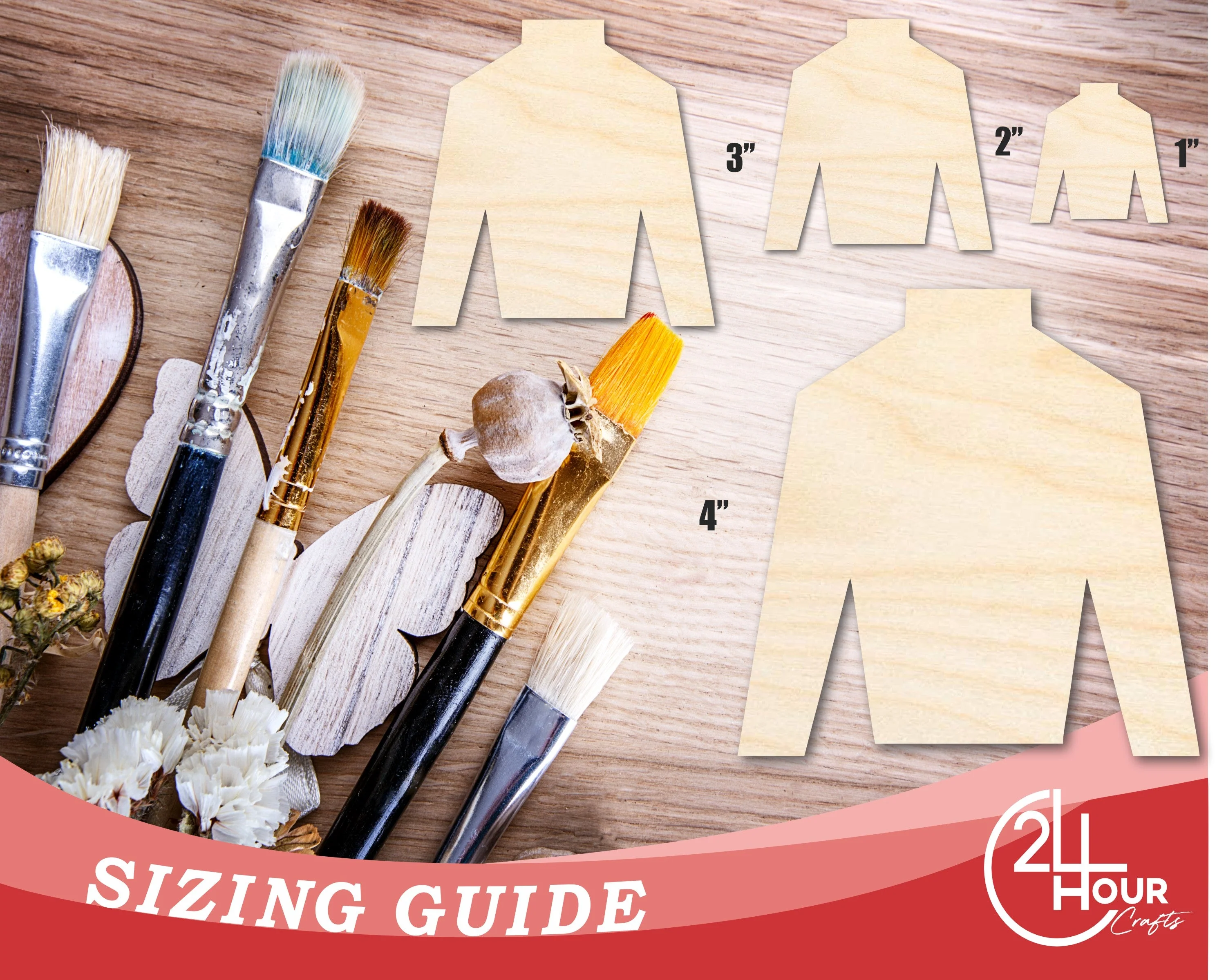 Unfinished Jockey Silk Shape | DIY Craft Cutout | up to 46" DIY - Image 3