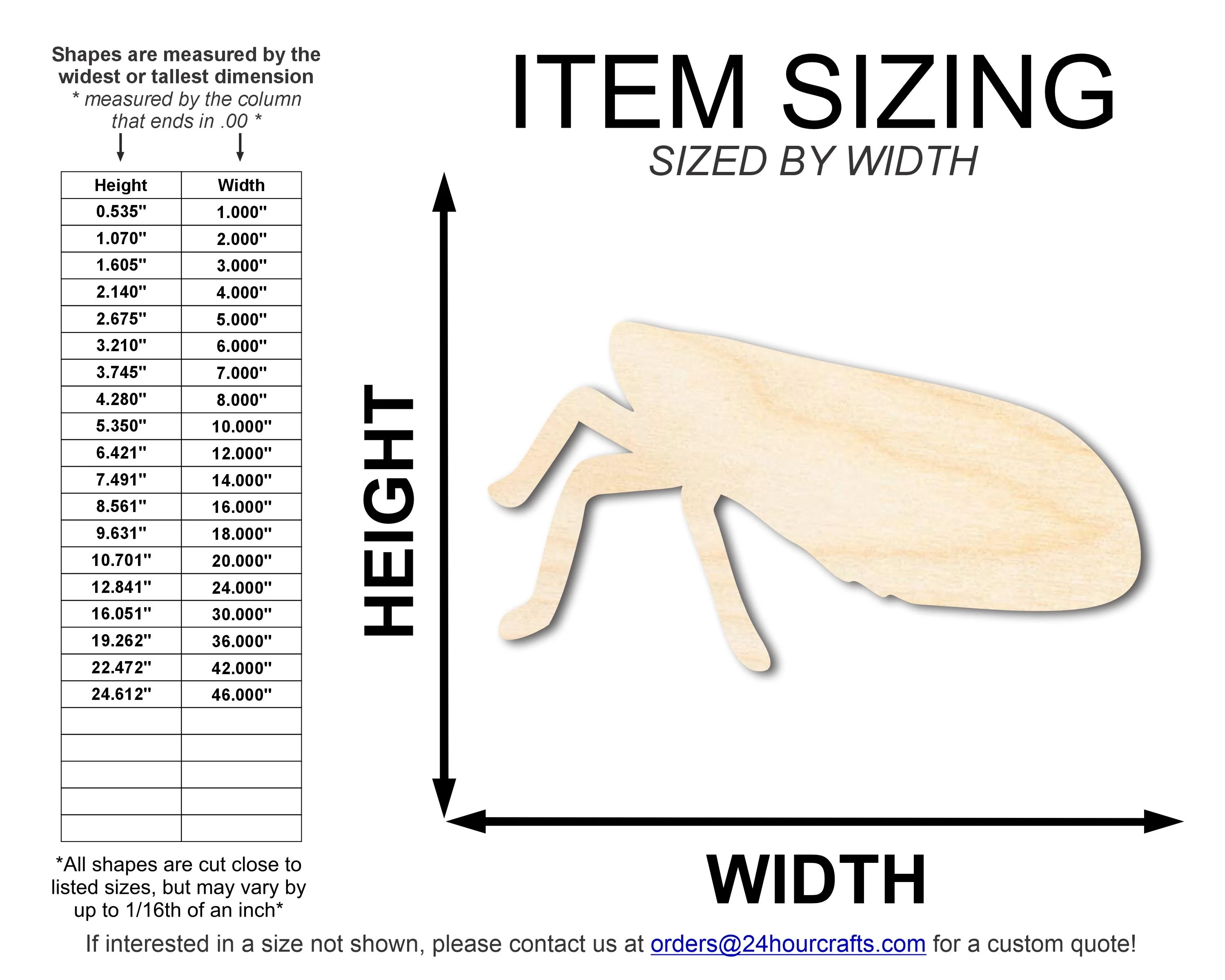 Unfinished Lanternfly Shape | DIY Craft Cutout | up to 46" DIY - Image 2