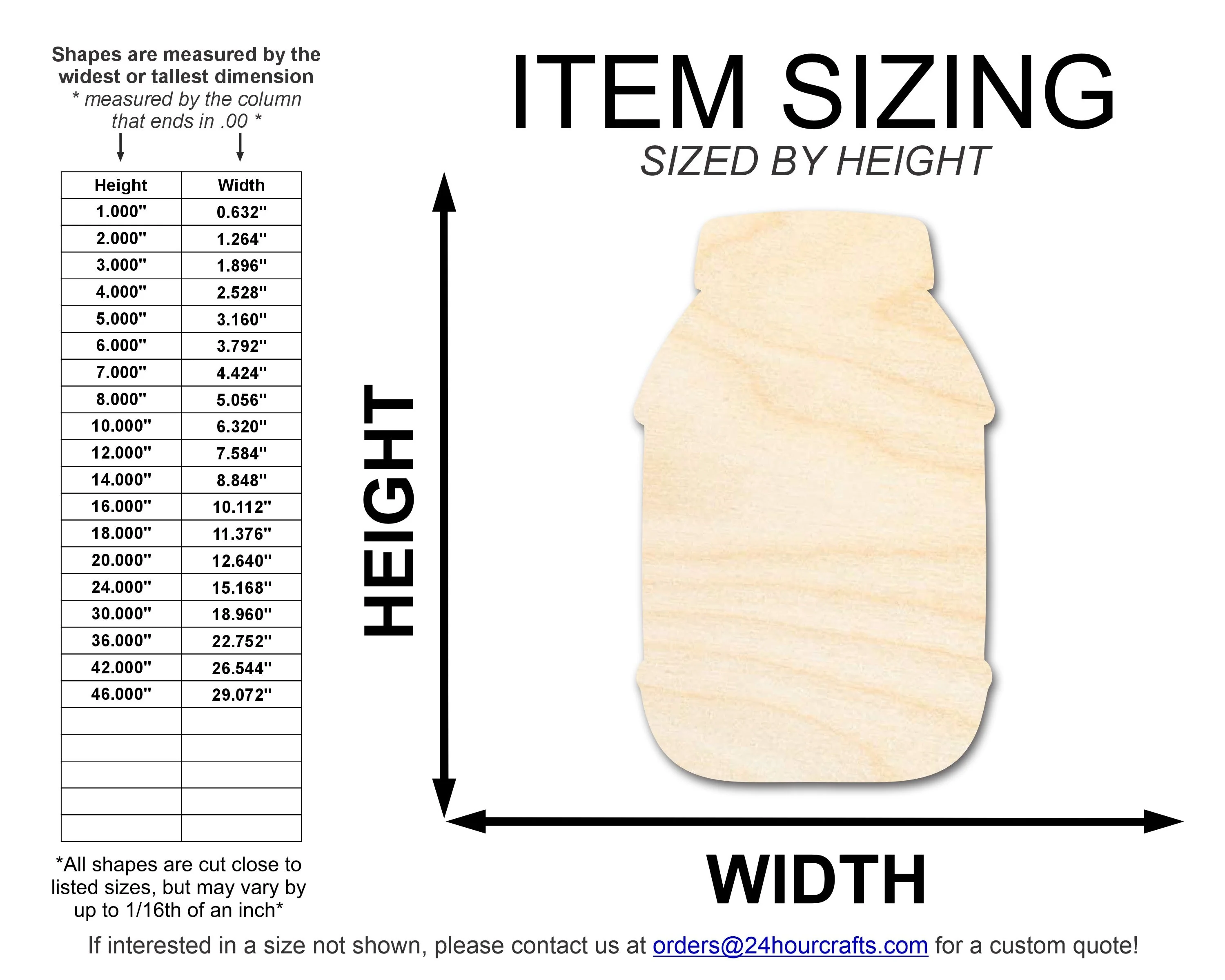 Unfinished Mayonnaise Shape | DIY Craft Cutout | up to 46" DIY - Image 2