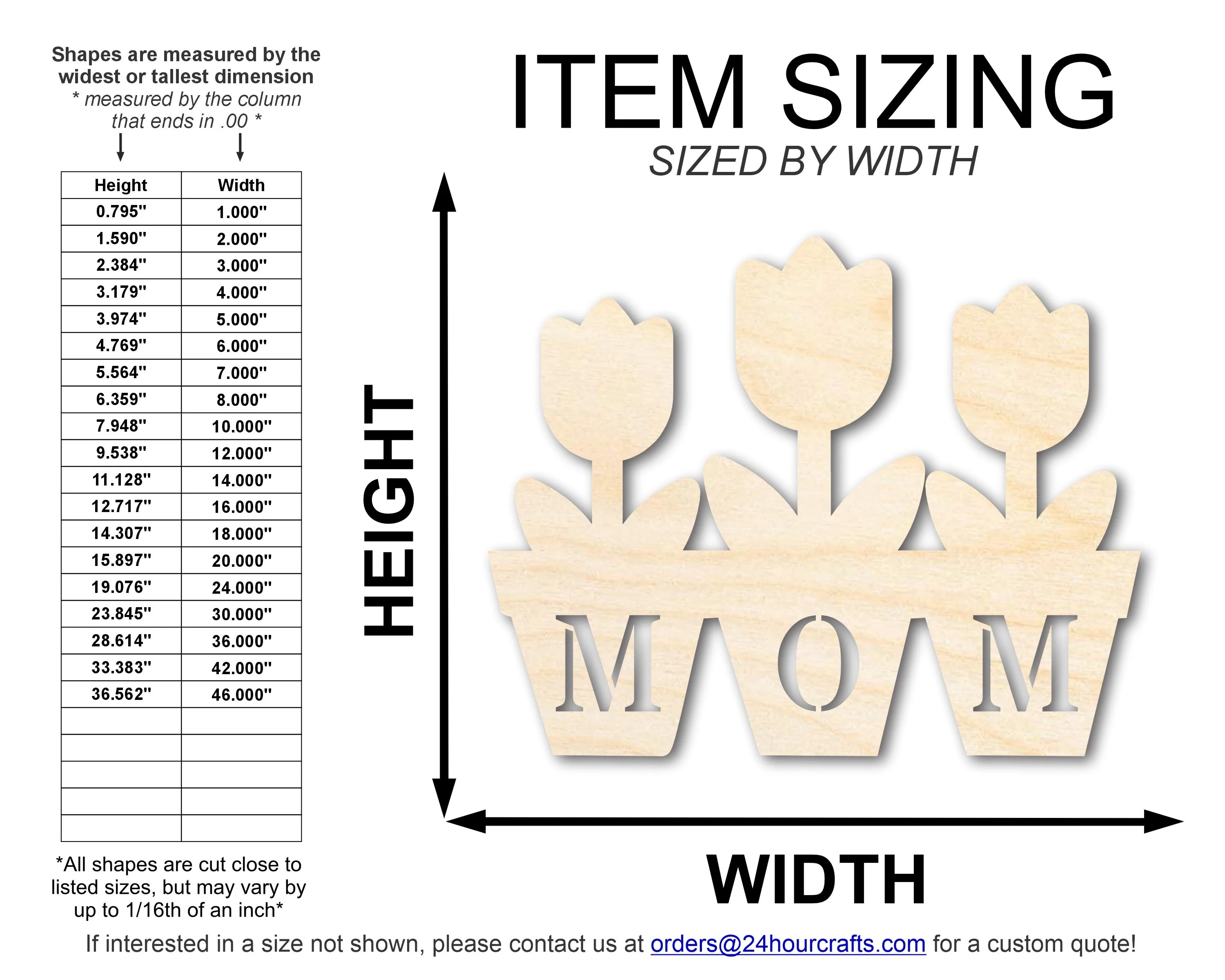 Unfinished Mom Flower Pot Shape | DIY Craft Cutout | up to 46" DIY - Image 2