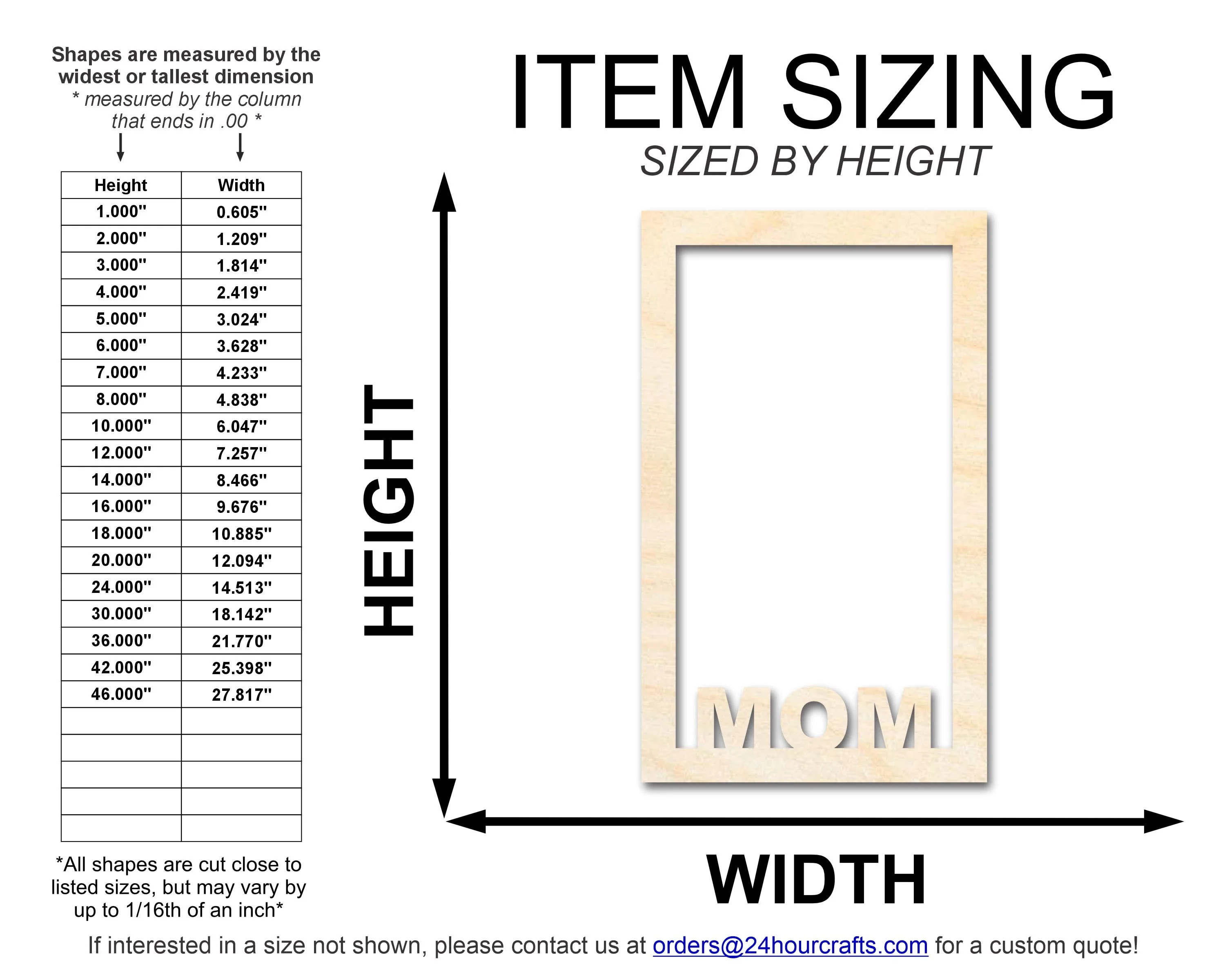 Unfinished Mom Frame Shape | DIY Craft Cutout | up to 46" DIY - Image 2