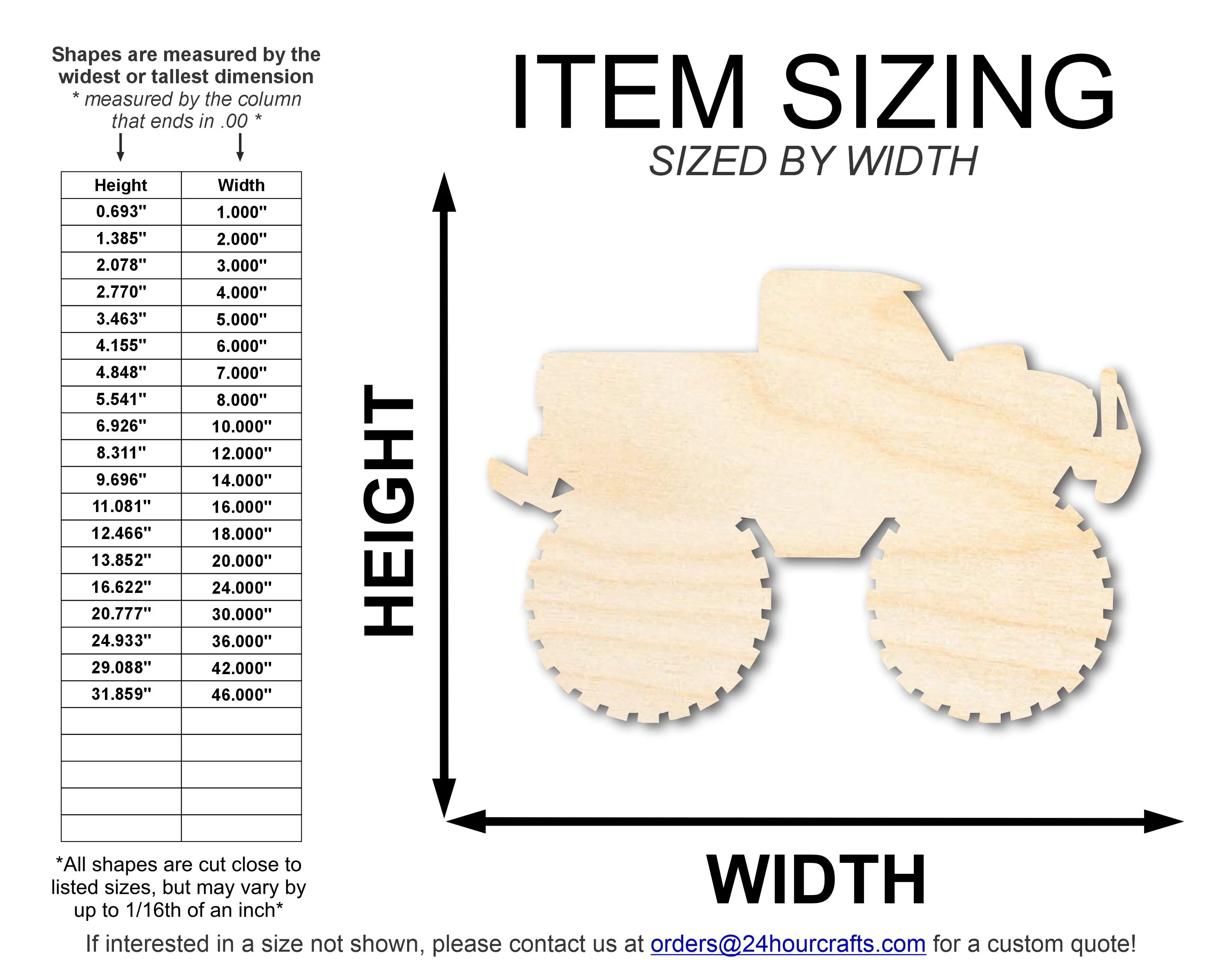 Unfinished Monster Truck Shape | DIY Craft Cutout | up to 46" DIY - Image 2