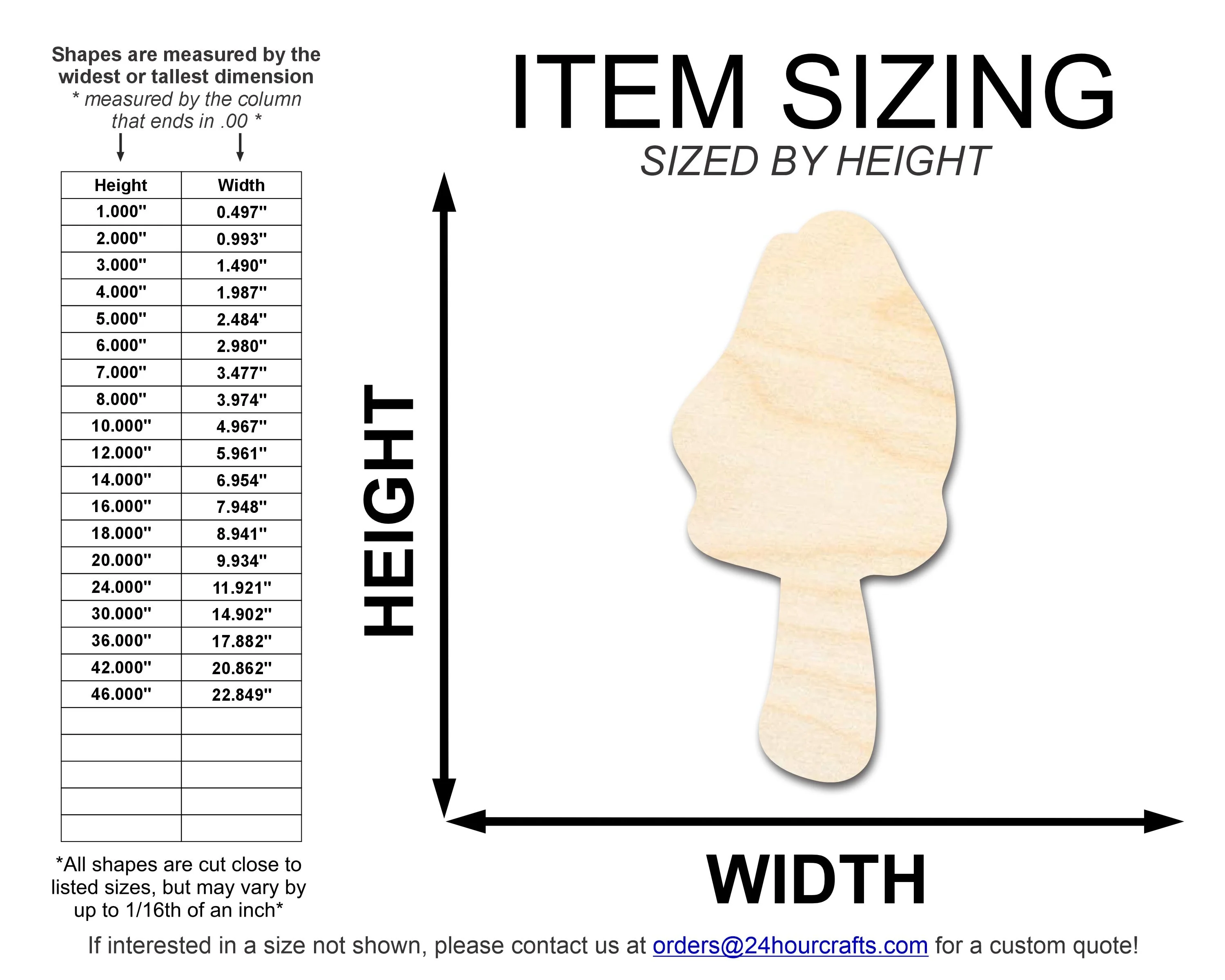 Unfinished Morel Mushroom Silhouette | DIY Craft Cutout | up to 46" DIY - Image 2
