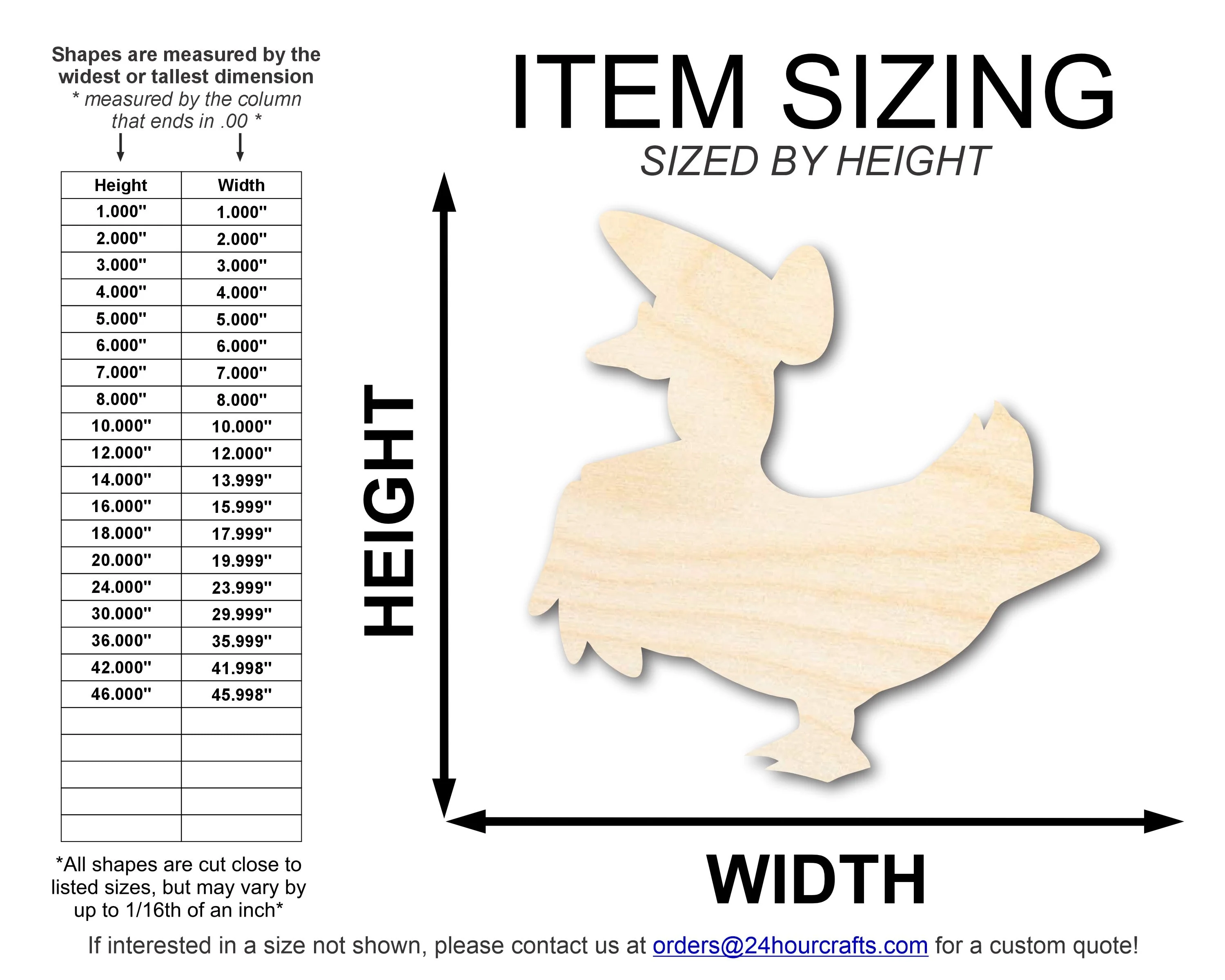 Unfinished Mother Goose Wood Cutout Shape | DIY Craft Cutout | up to 46" DIY - Image 2