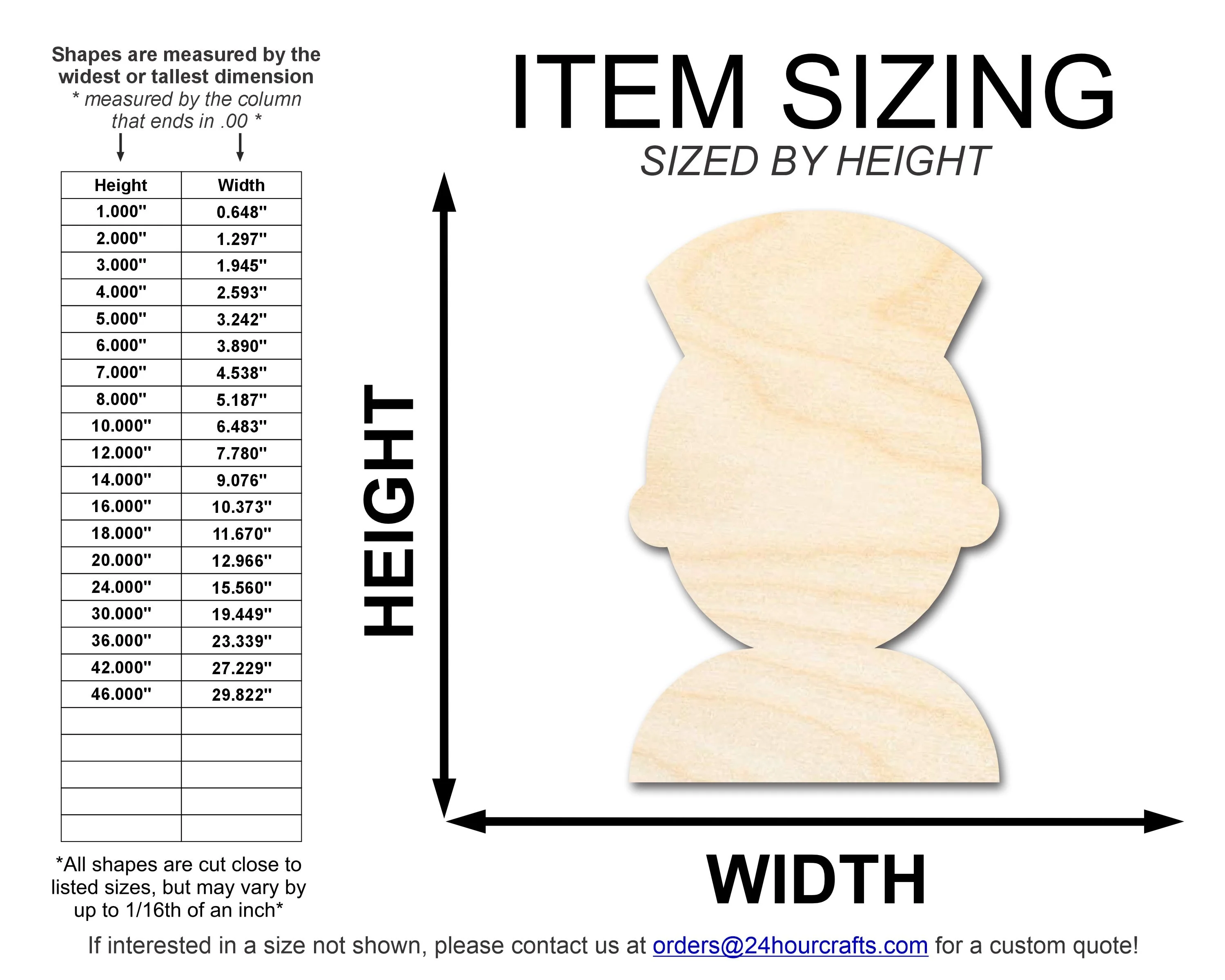 Unfinished Nurse Shape | DIY Craft Cutout | up to 46" DIY - Image 2