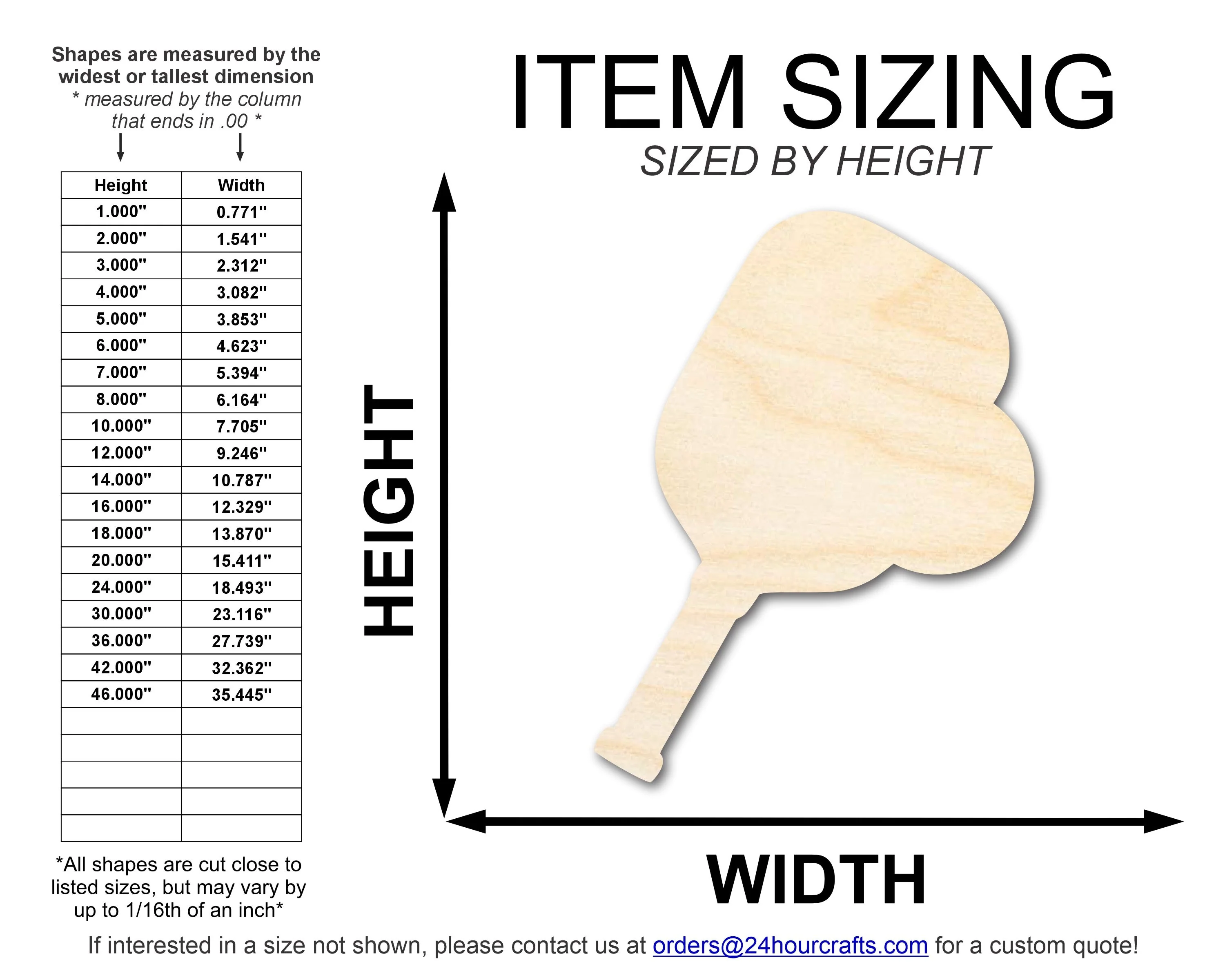 Unfinished Pickleball Paddle and Ball Shape | DIY Craft Cutout | up to 46" DIY - Image 2