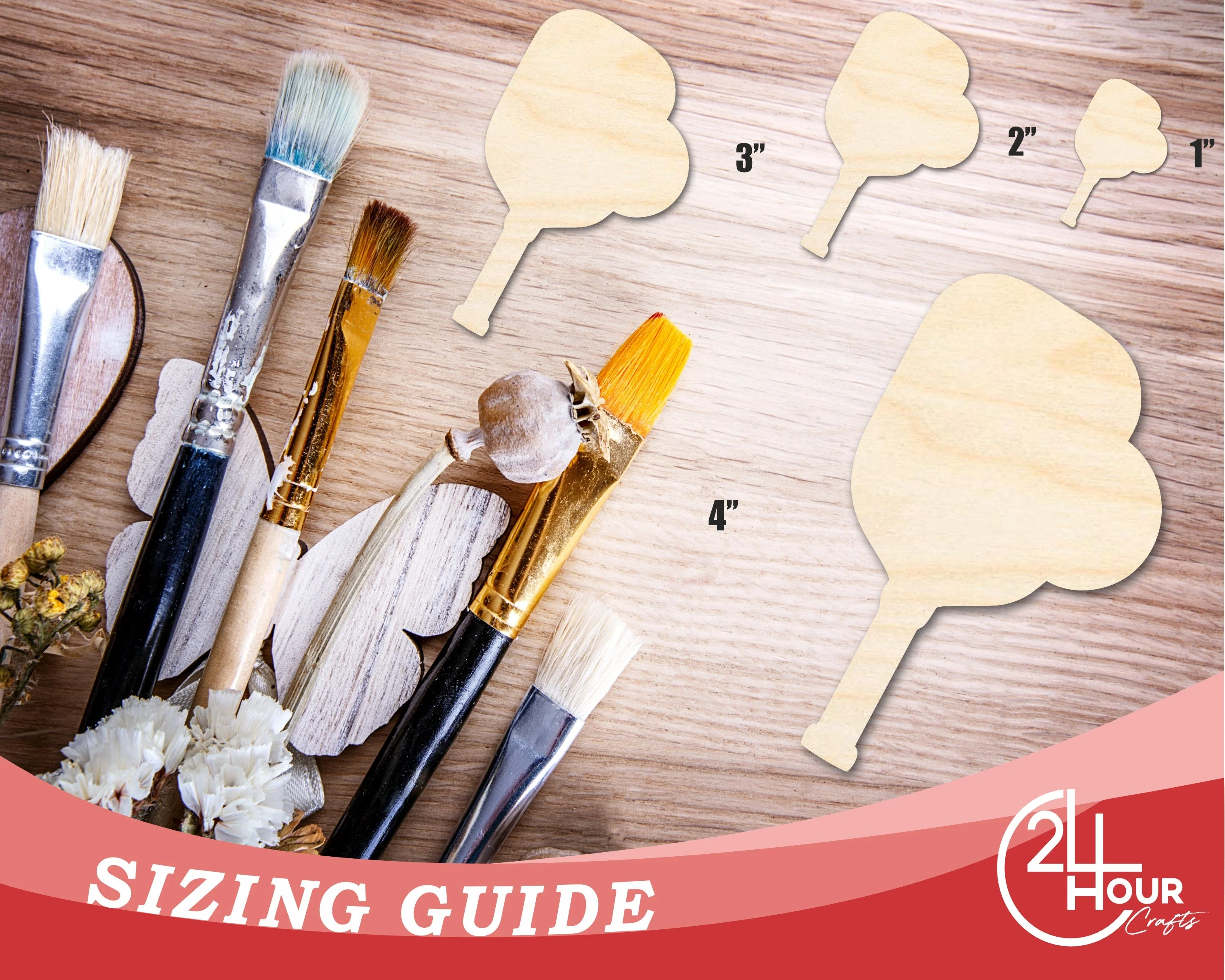 Unfinished Pickleball Paddle and Ball Shape | DIY Craft Cutout | up to 46" DIY - Image 3