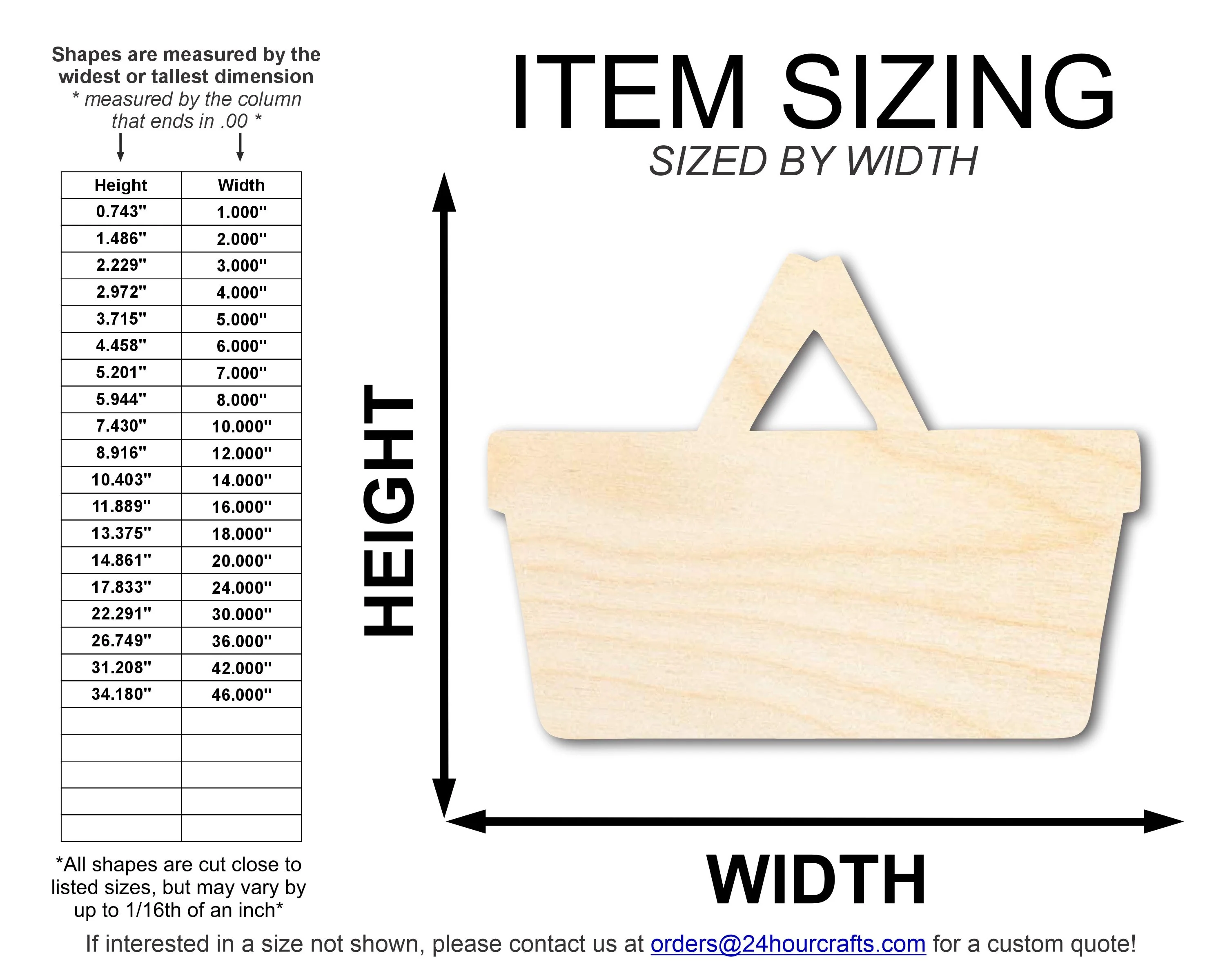 Unfinished Picnic Basket Shape | DIY Craft Cutout | up to 46" DIY - Image 2