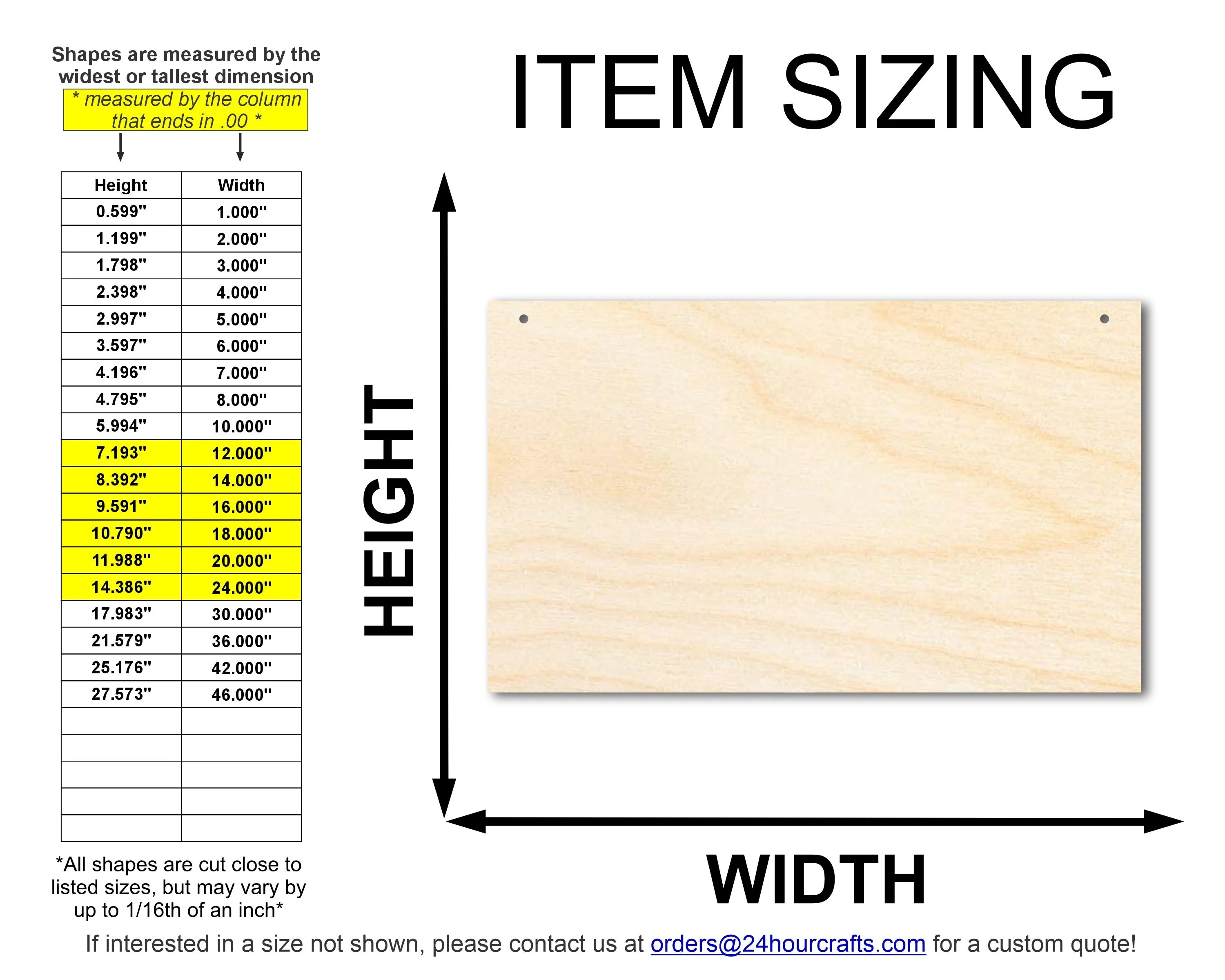 Unfinished Rectangle Door Hanger | DIY Craft Cutout | Door Hanger | up to 46" DIY - Image 2