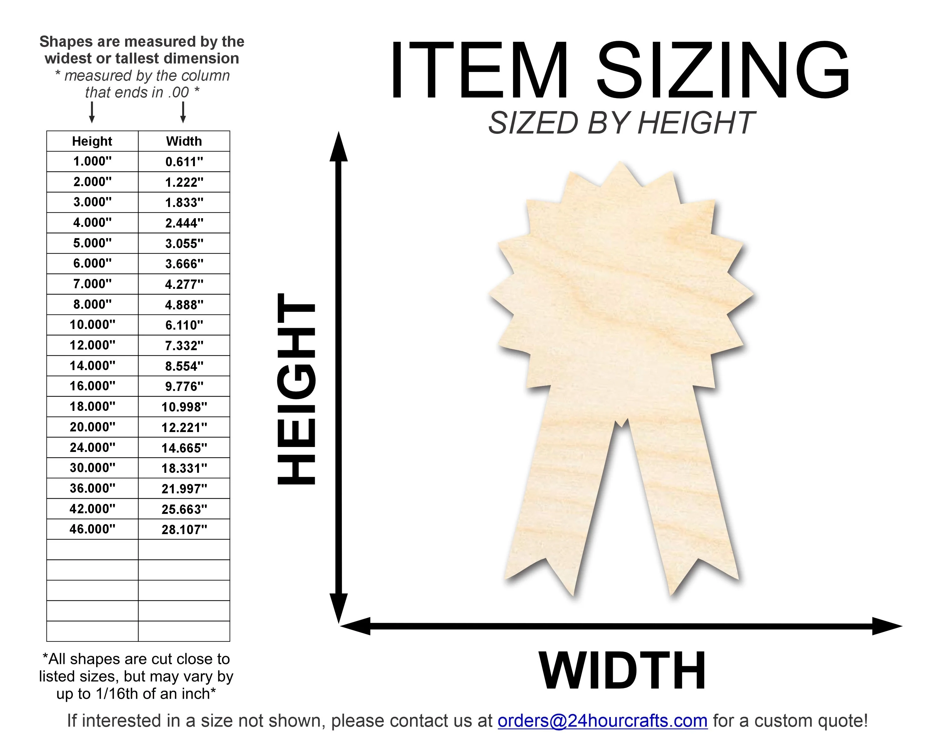 Unfinished Ribbon Shape | DIY Craft Cutout | up to 46" DIY - Image 2