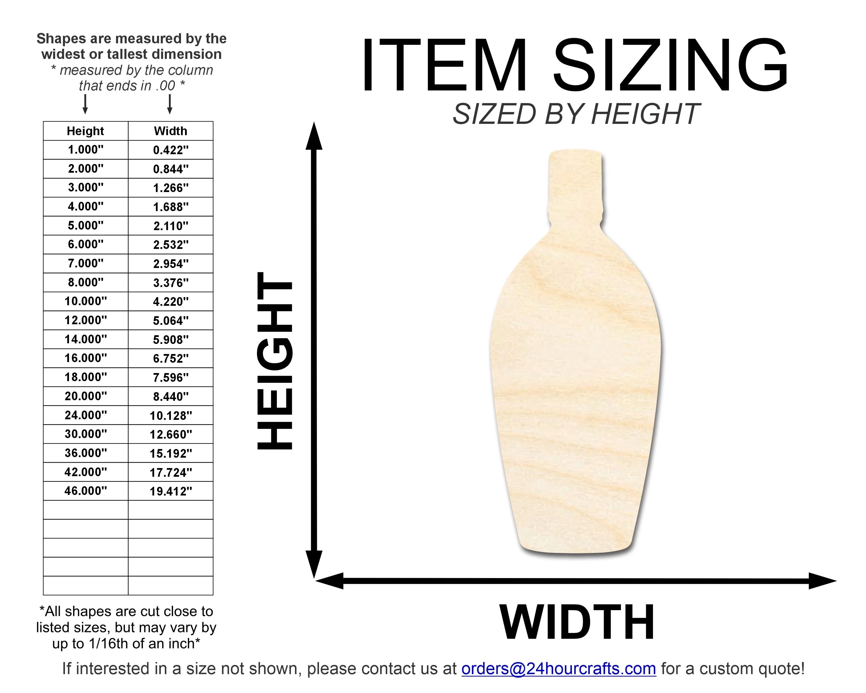 Unfinished Rum Bottle Shape | DIY Craft Cutout | up to 46" DIY - Image 2