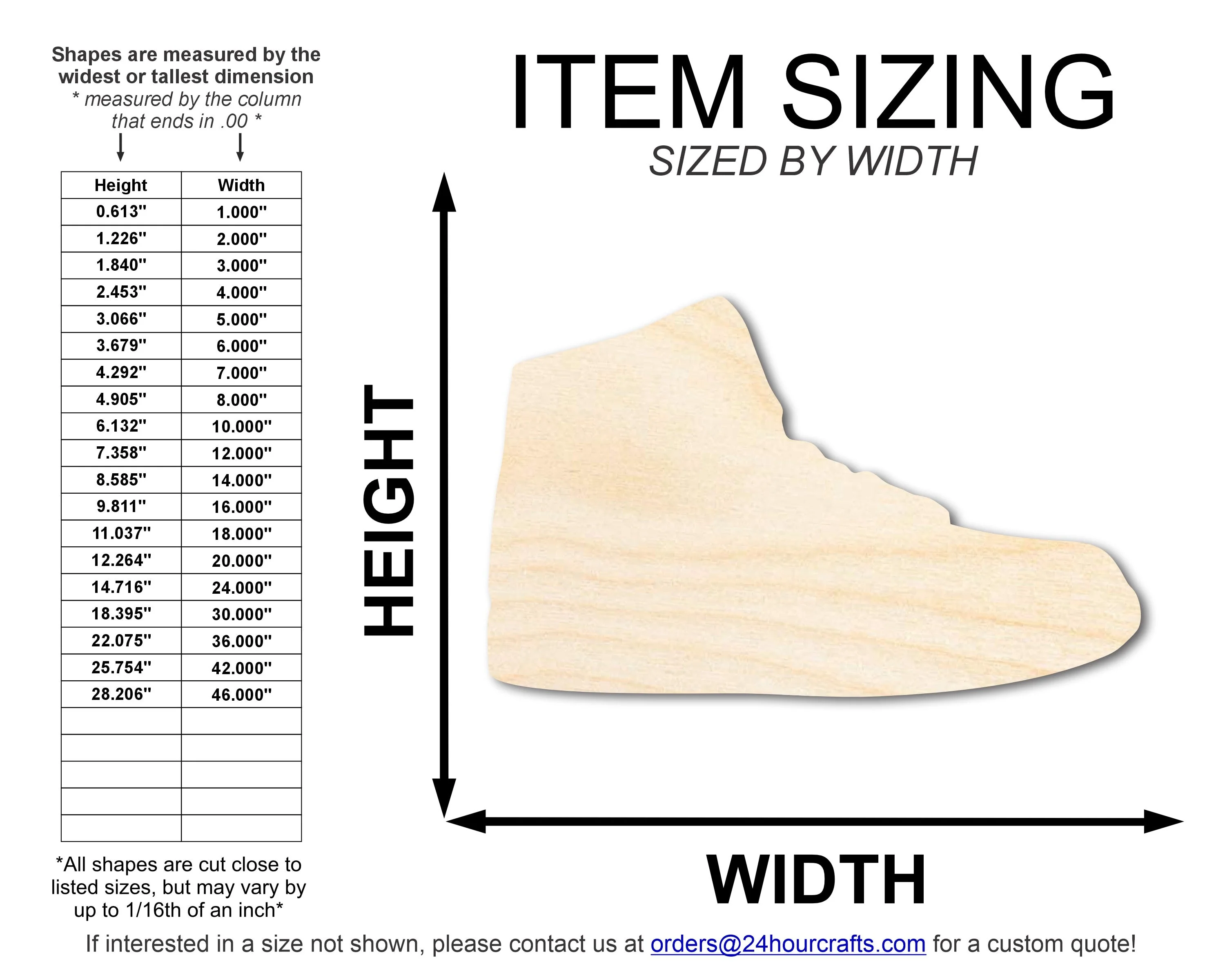 Unfinished Sneaker Shoe Silhouette | DIY Craft Cutout | up to 46" DIY - Image 2