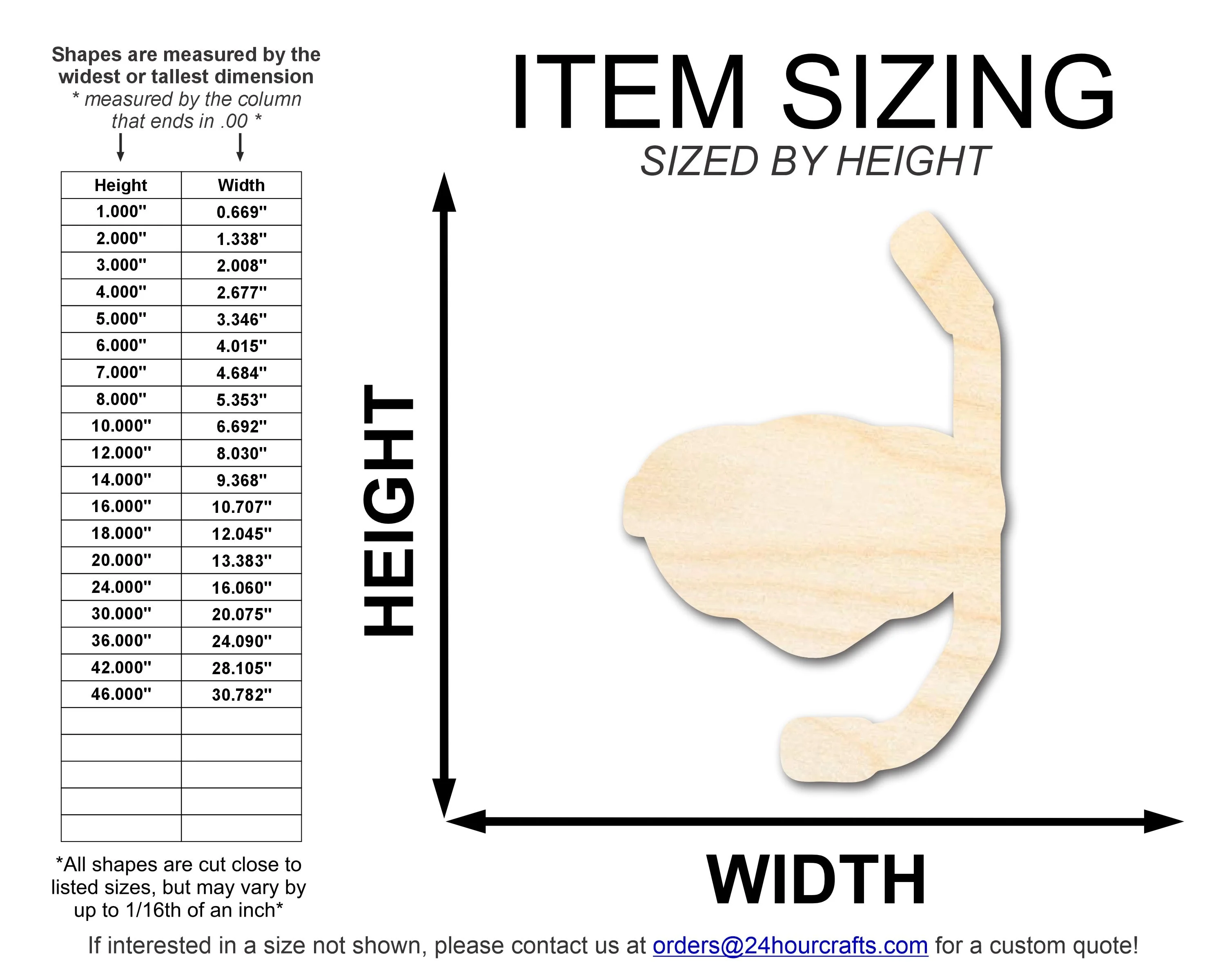 Unfinished Snorkel Shape | DIY Craft Cutout | up to 46" DIY - Image 2