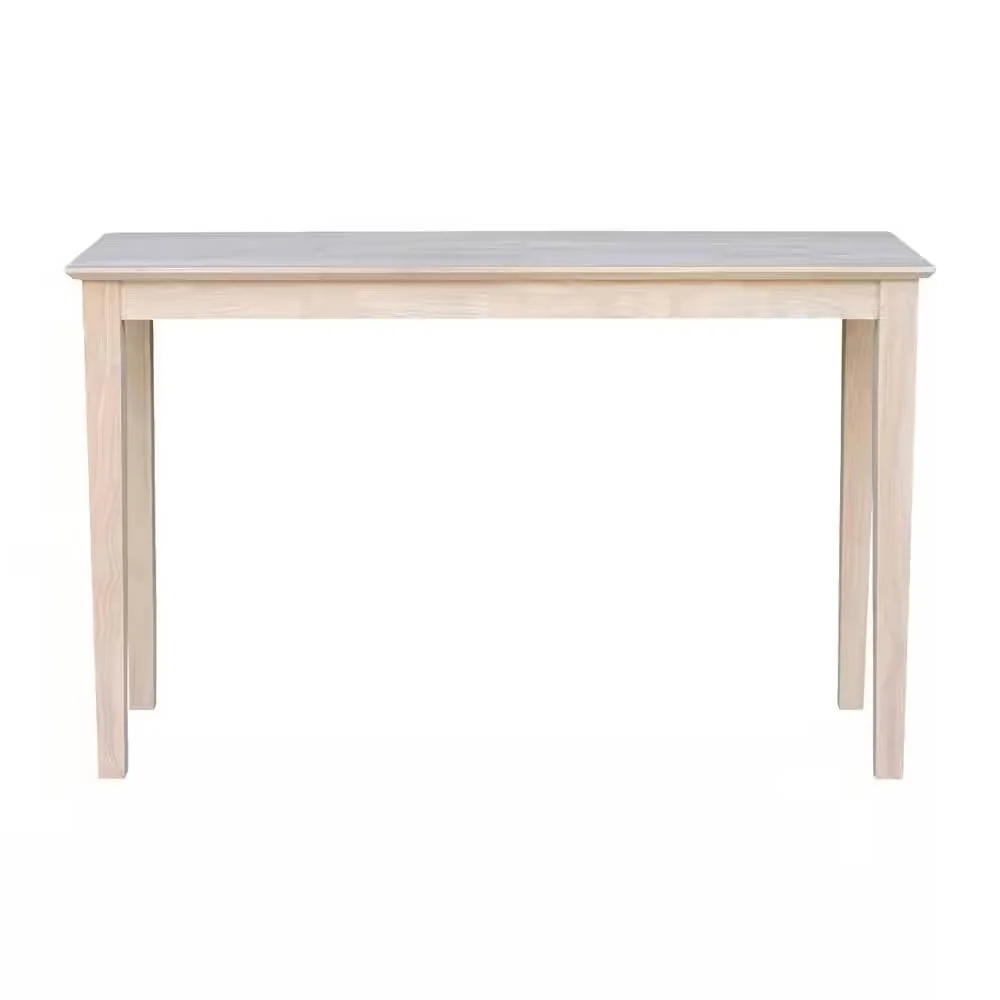 Unfinished Solid Wood 4-ft. Farmhouse Console Sofa Table - Image 2