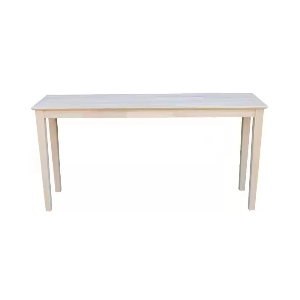 Unfinished Solid Wood 5-ft. Farmhouse Console Sofa Table - Image 2