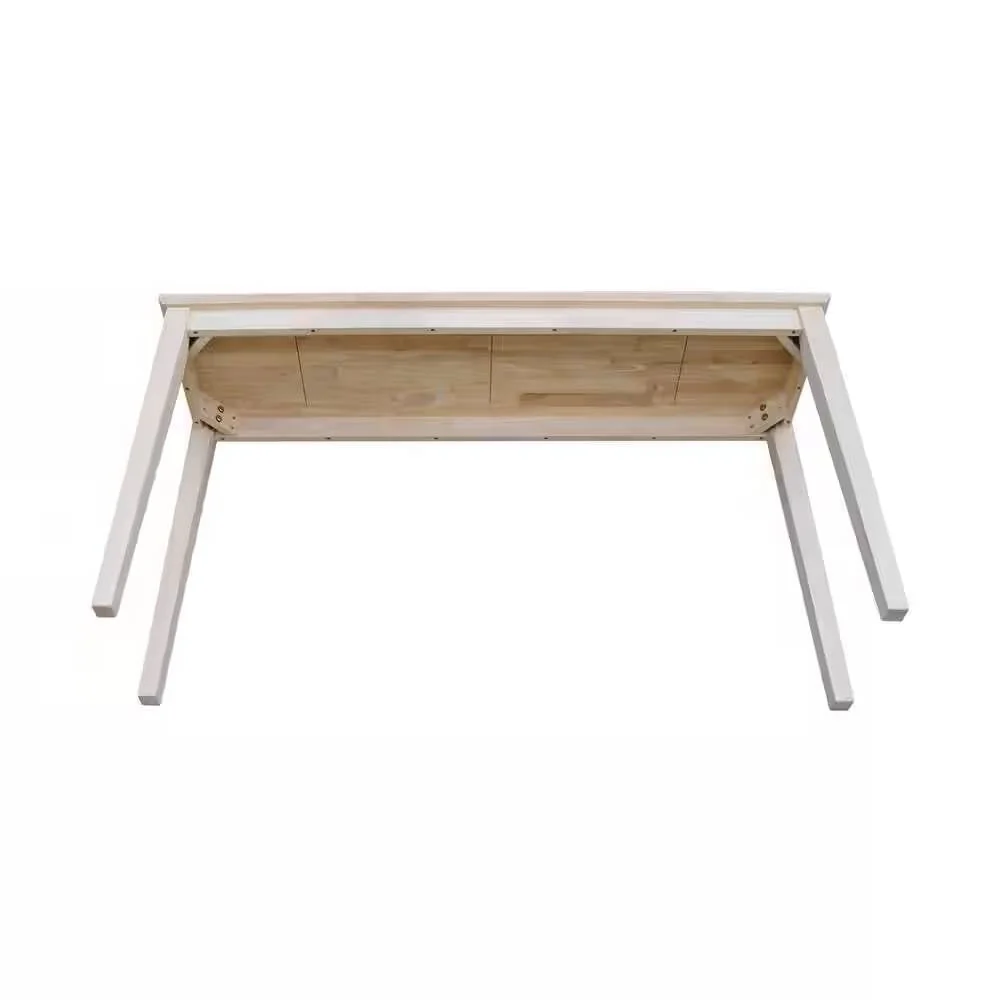 Unfinished Solid Wood 5-ft. Farmhouse Console Sofa Table - Image 4