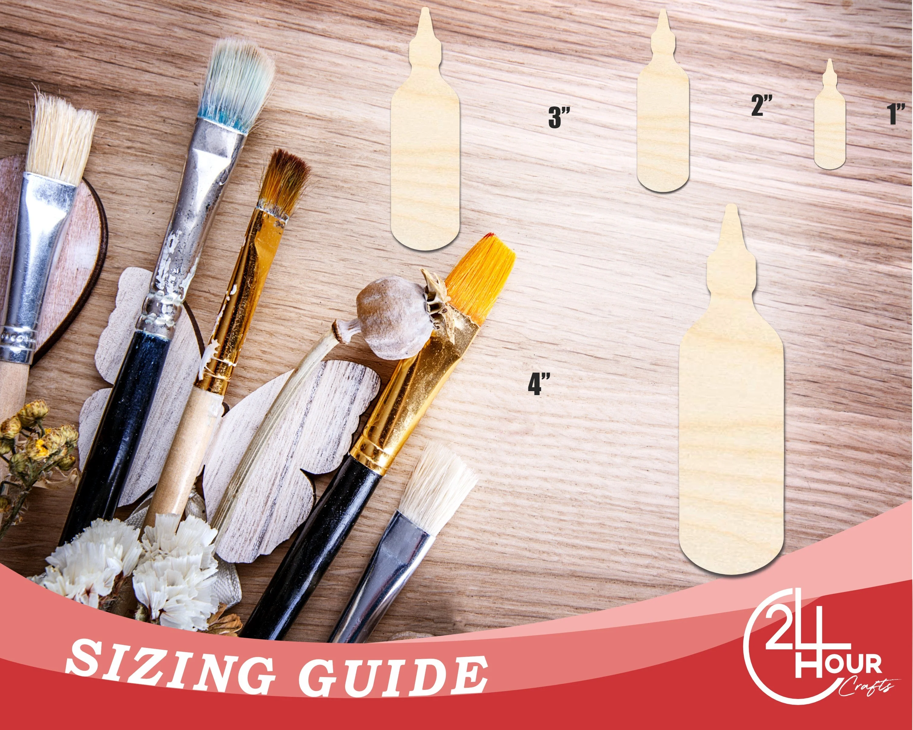 Unfinished Sriracha Bottle Shape | DIY Craft Cutout | up to 46" DIY - Image 3