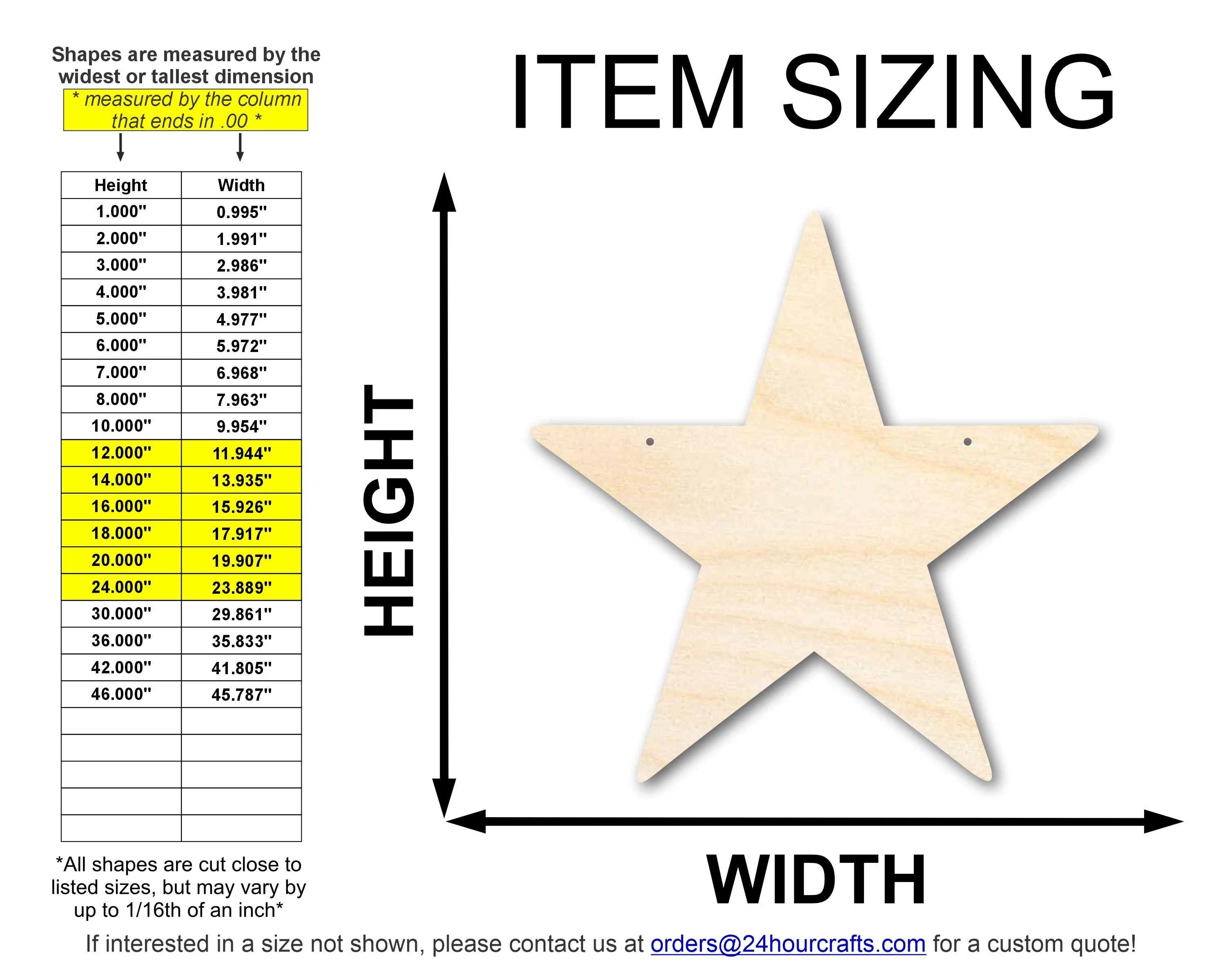 Unfinished Star Door Hanger | DIY Craft Cutout | Door Hanger | up to 46" DIY - Image 2