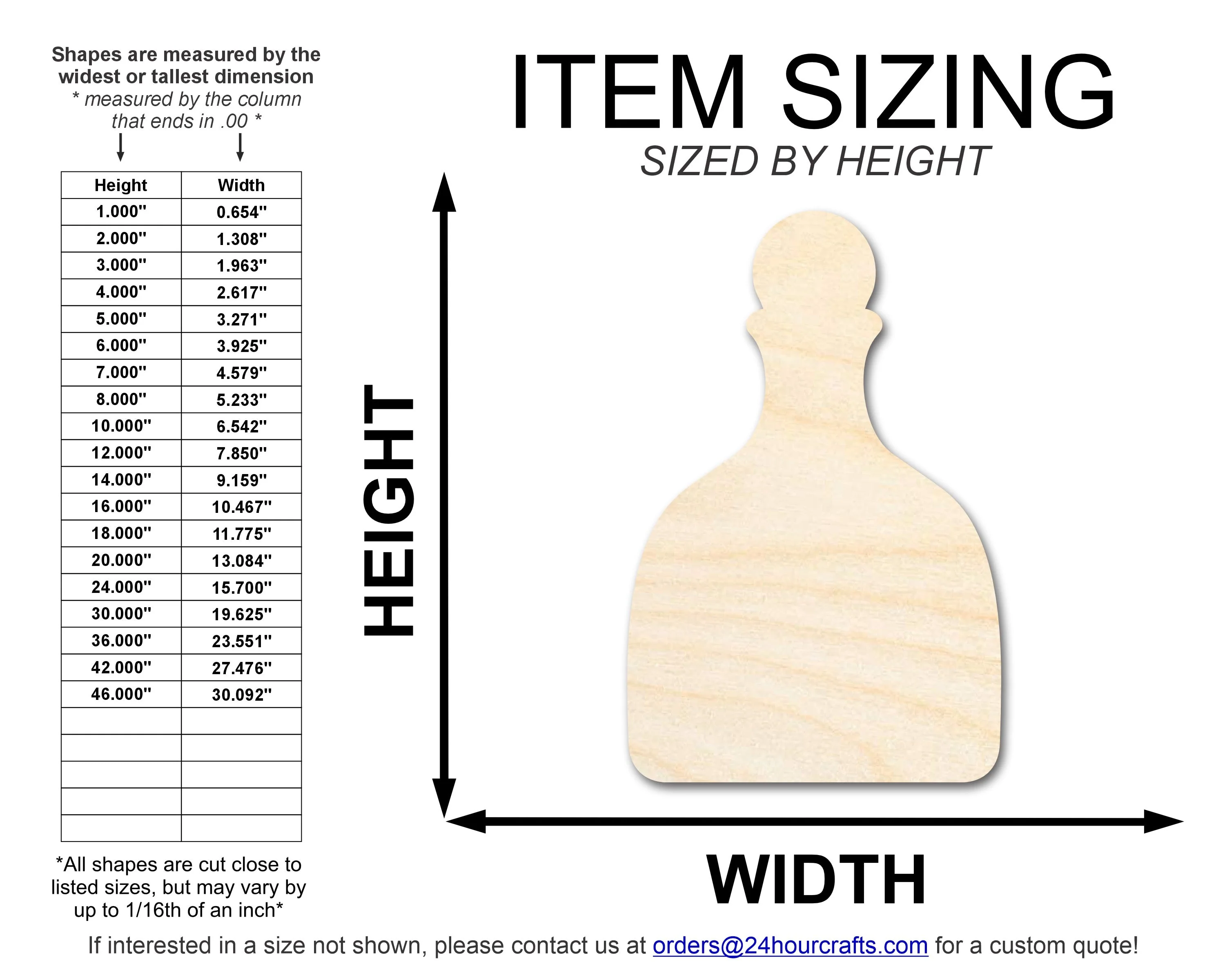 Unfinished Tequila Bottle Shape | DIY Craft Cutout | up to 46" DIY - Image 2