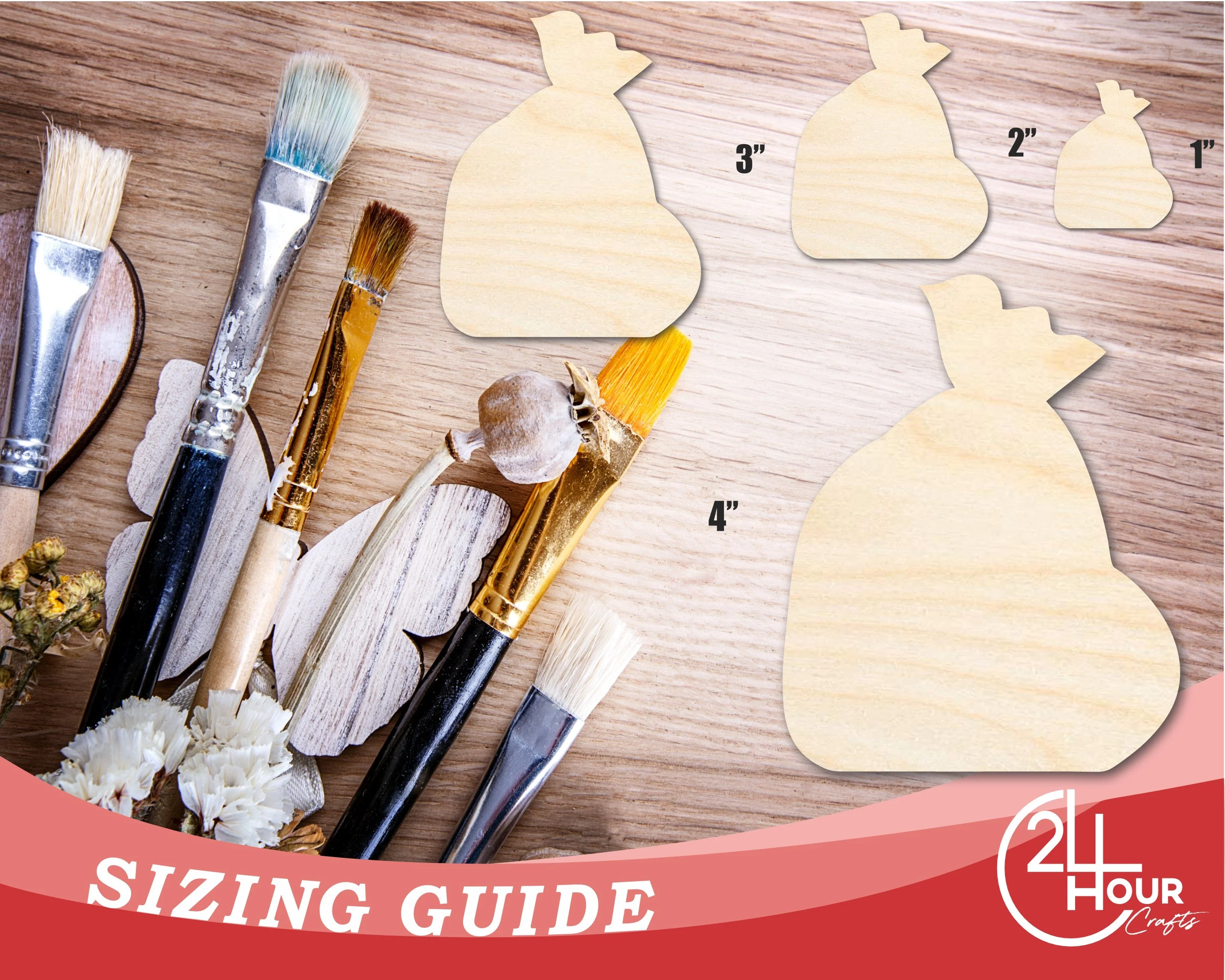 Unfinished Trash Bag Shape | DIY Craft Cutout | up to 46" DIY - Image 3