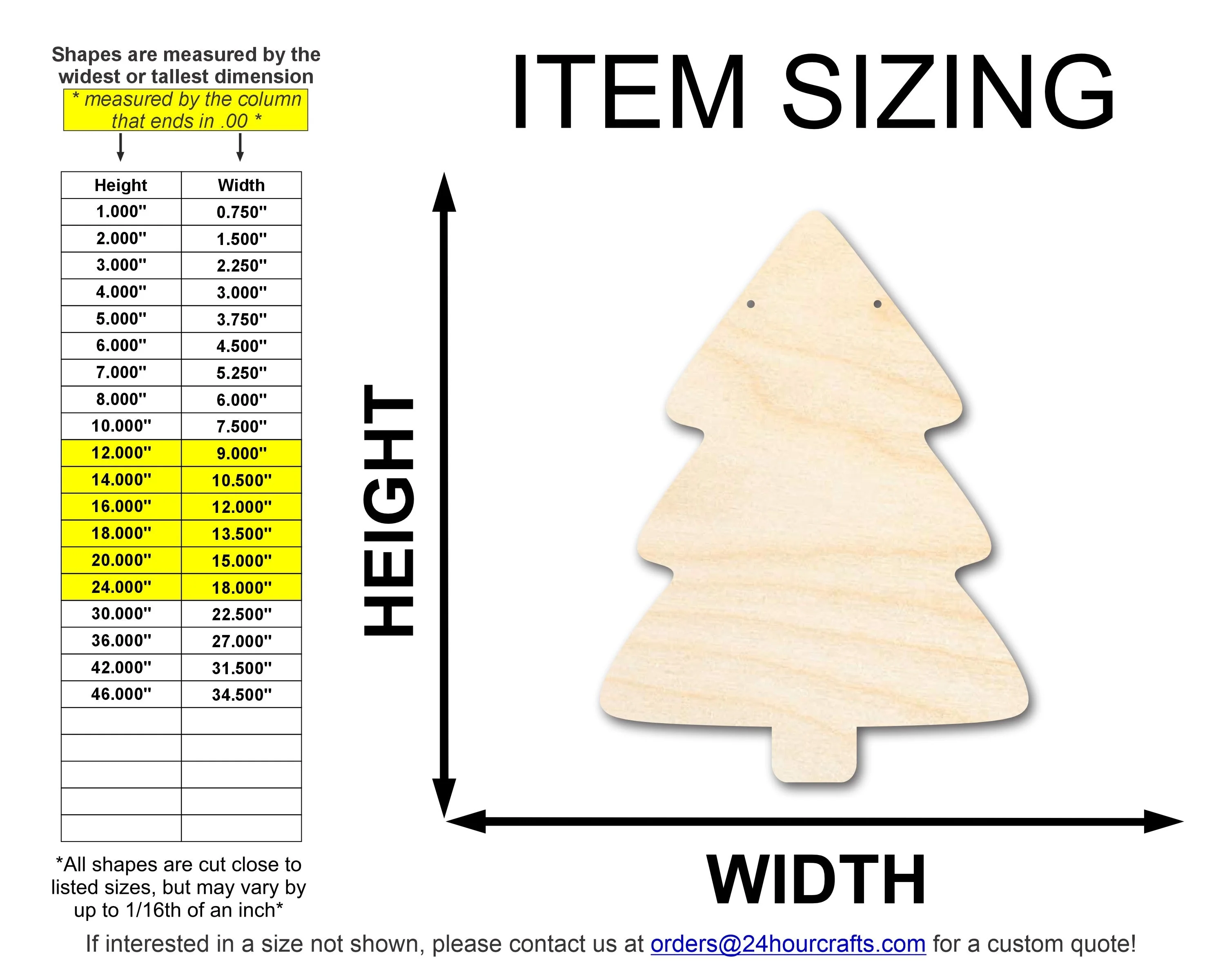 Unfinished Tree Door Hanger | DIY Craft Cutout | Door Hanger | up to 46" DIY - Image 2