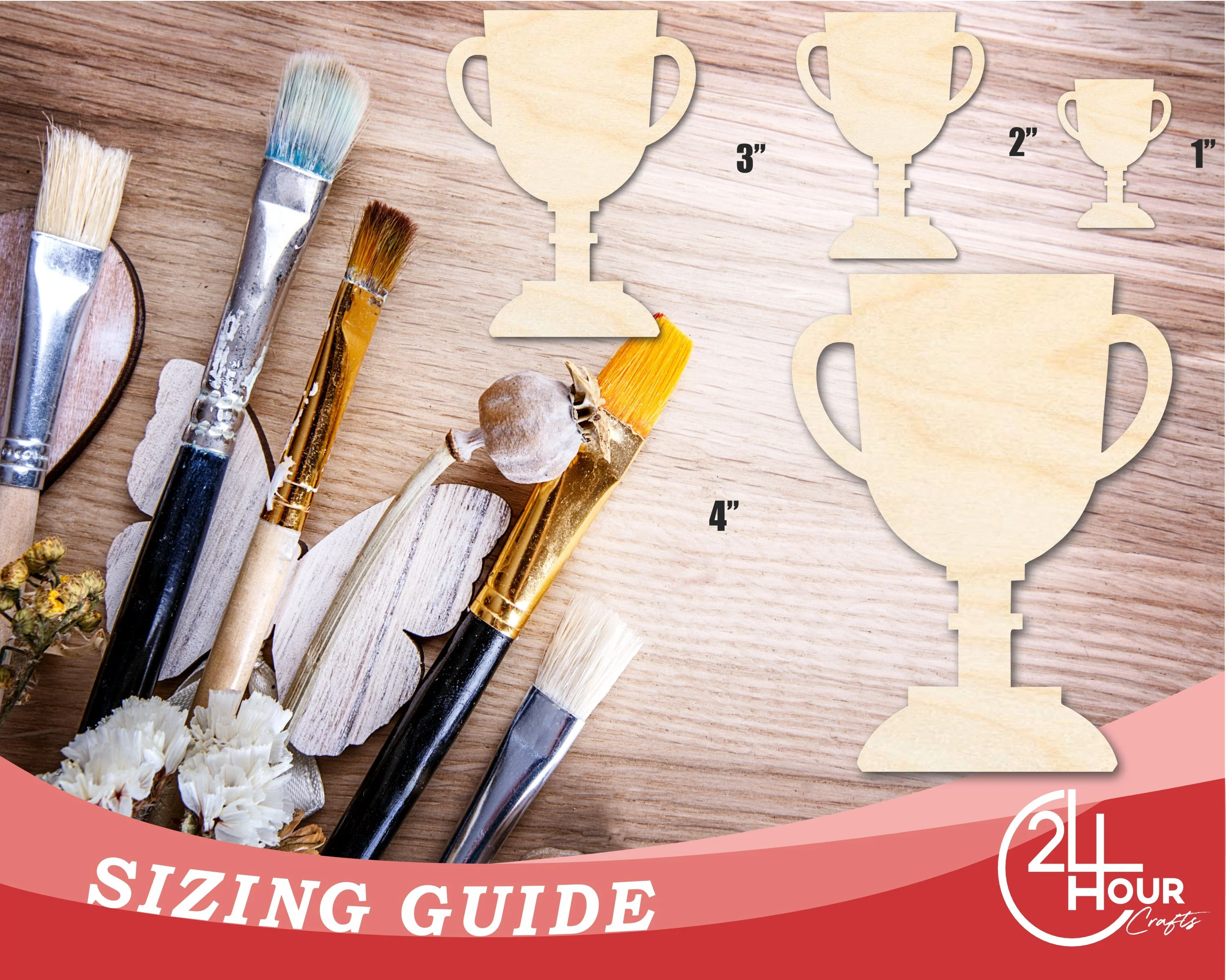 Unfinished Trophy Shape | DIY Craft Cutout | up to 46" DIY - Image 3