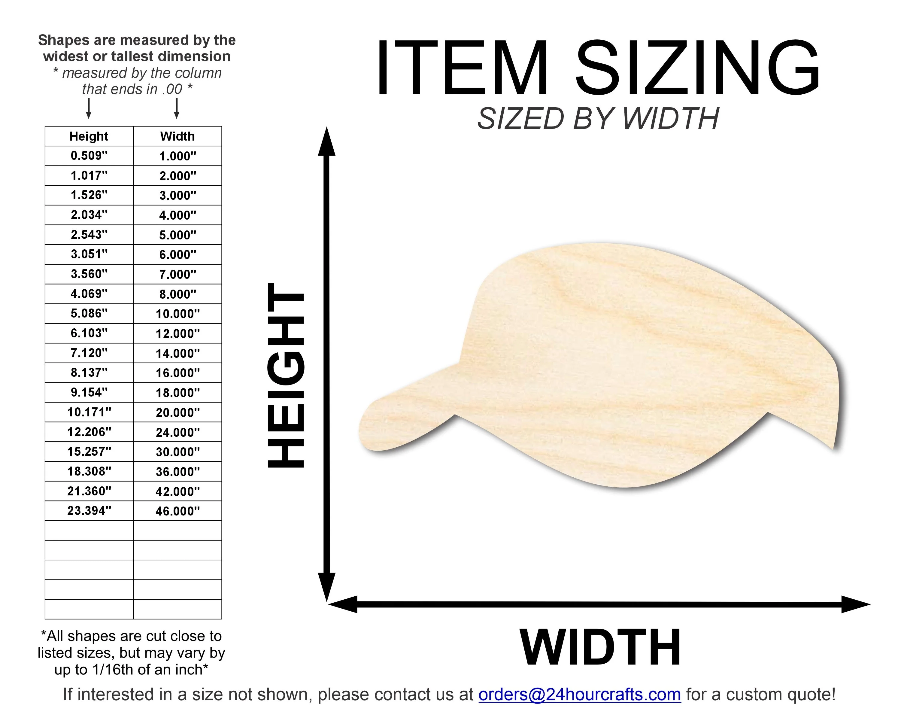 Unfinished Visor Hat Silhouette | DIY Craft Cutout | up to 46" DIY - Image 2