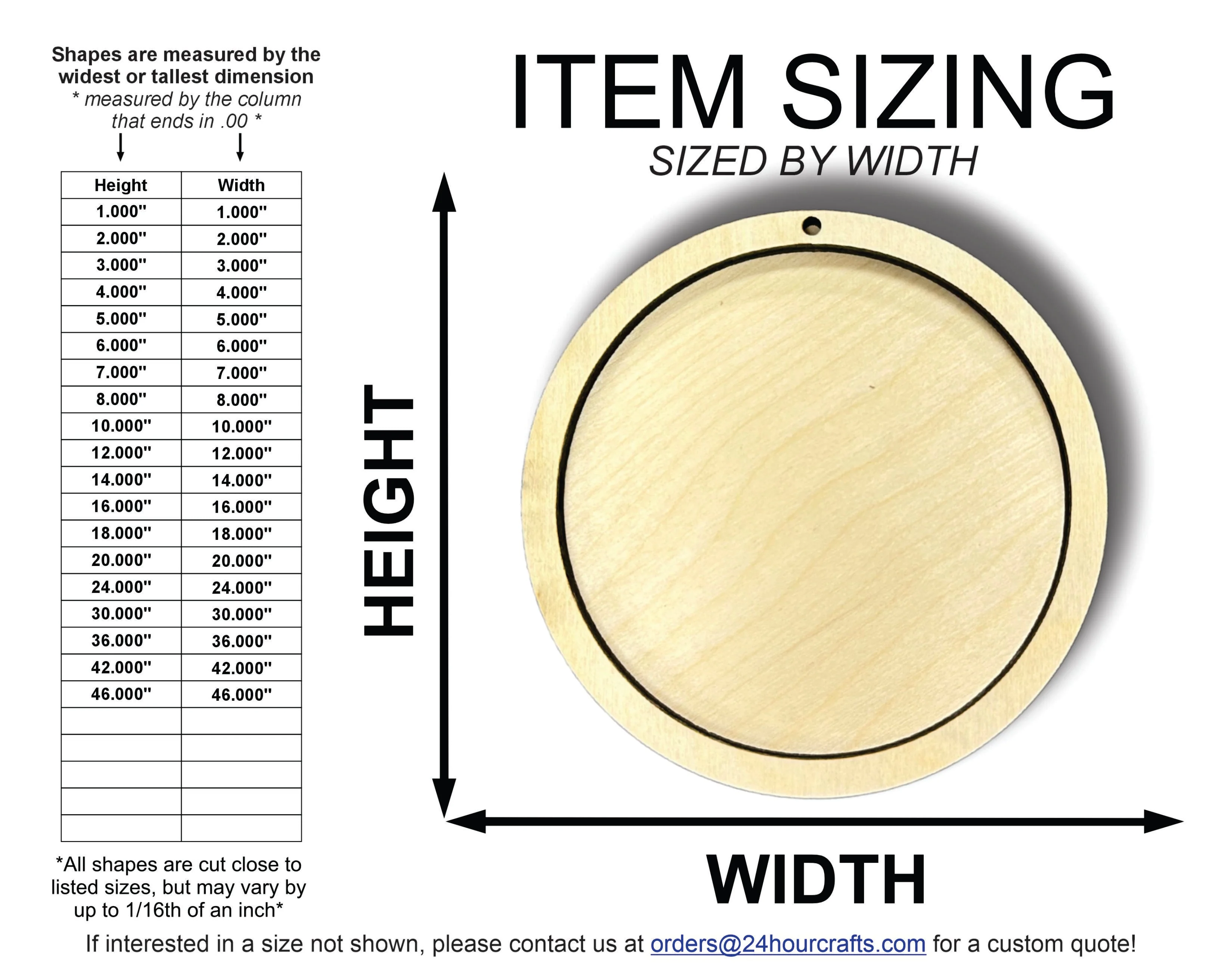 Unfinished Wood 2 Layer Circle Shadowbox Shape | DIY Craft Cutout | up to 46" DIY - Image 2