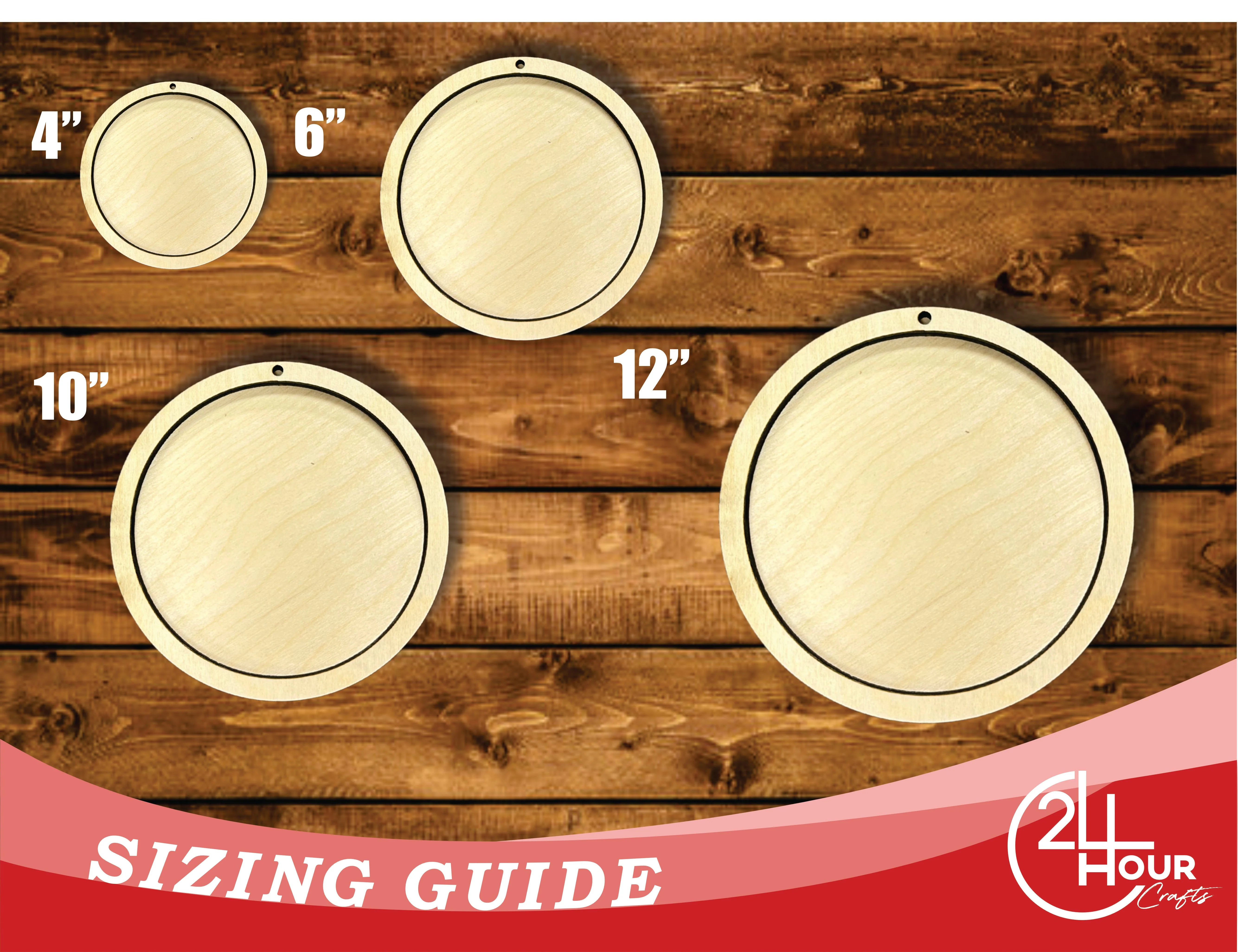 Unfinished Wood 2 Layer Circle Shadowbox Shape | DIY Craft Cutout | up to 46" DIY - Image 3