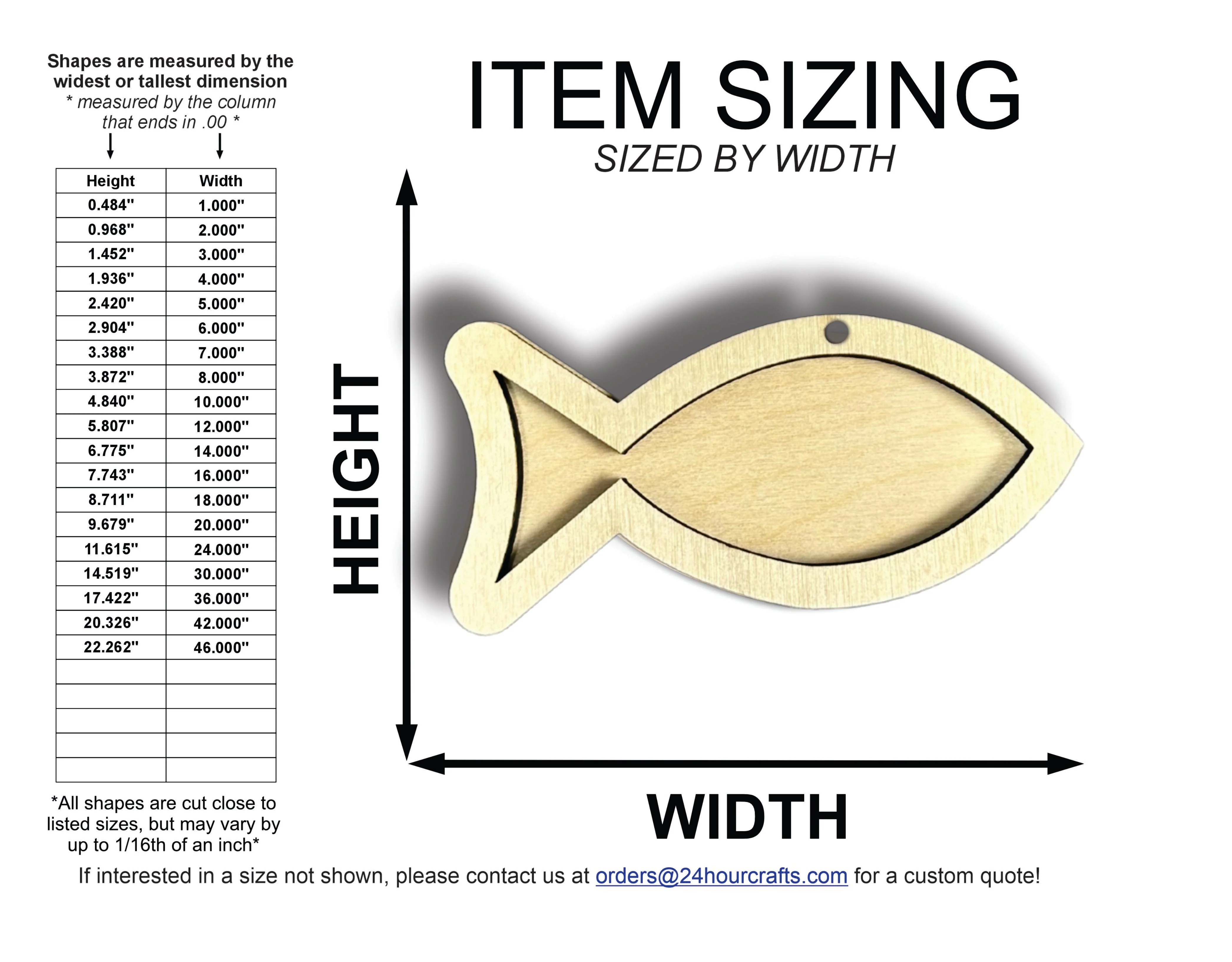 Unfinished Wood 2 Layer Fish Shadowbox Shape | DIY Craft Cutout | up to 46" DIY - Image 2