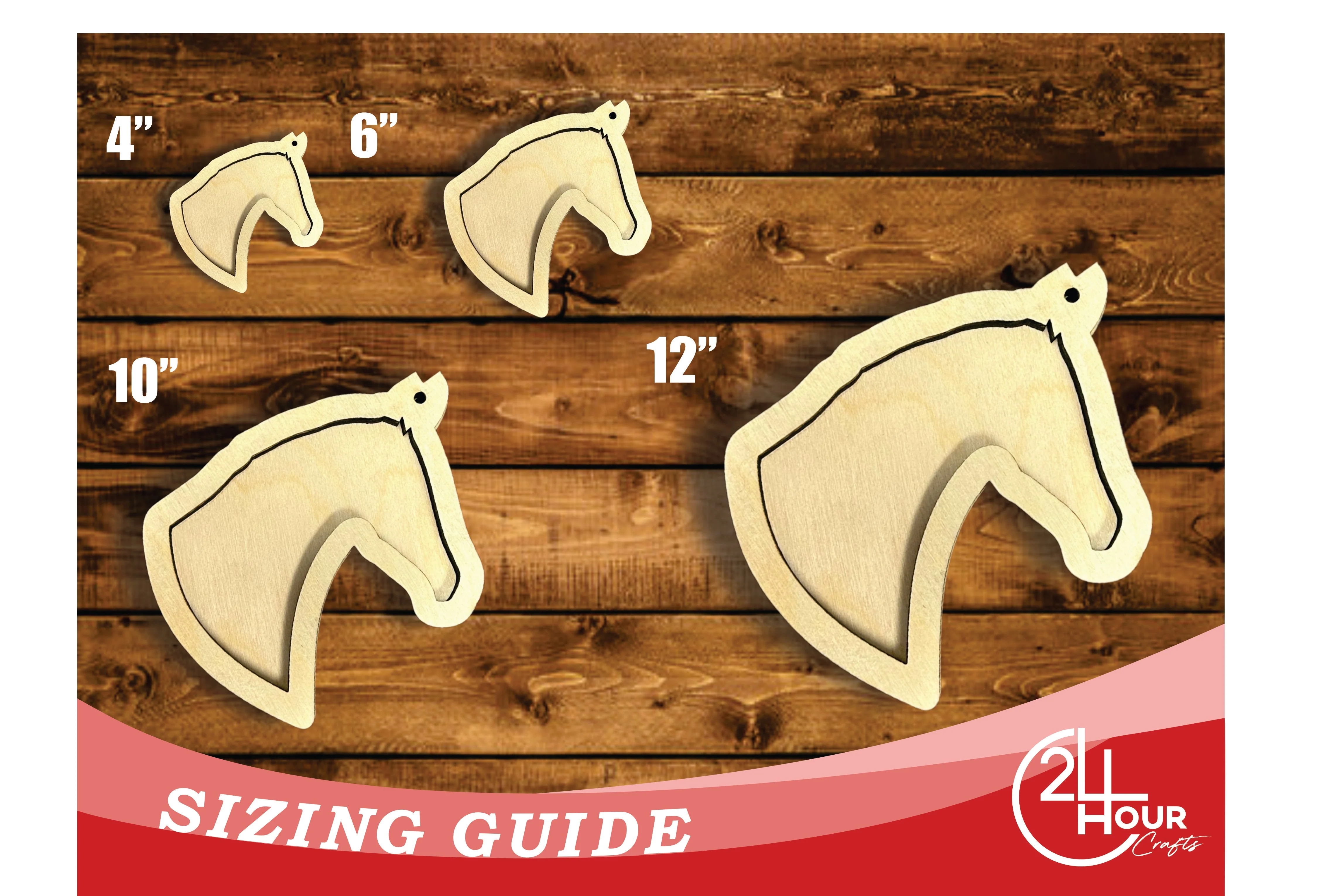 Unfinished Wood 2 Layer Horse Shadowbox Shape | DIY Craft Cutout | up to 46" DIY - Image 3