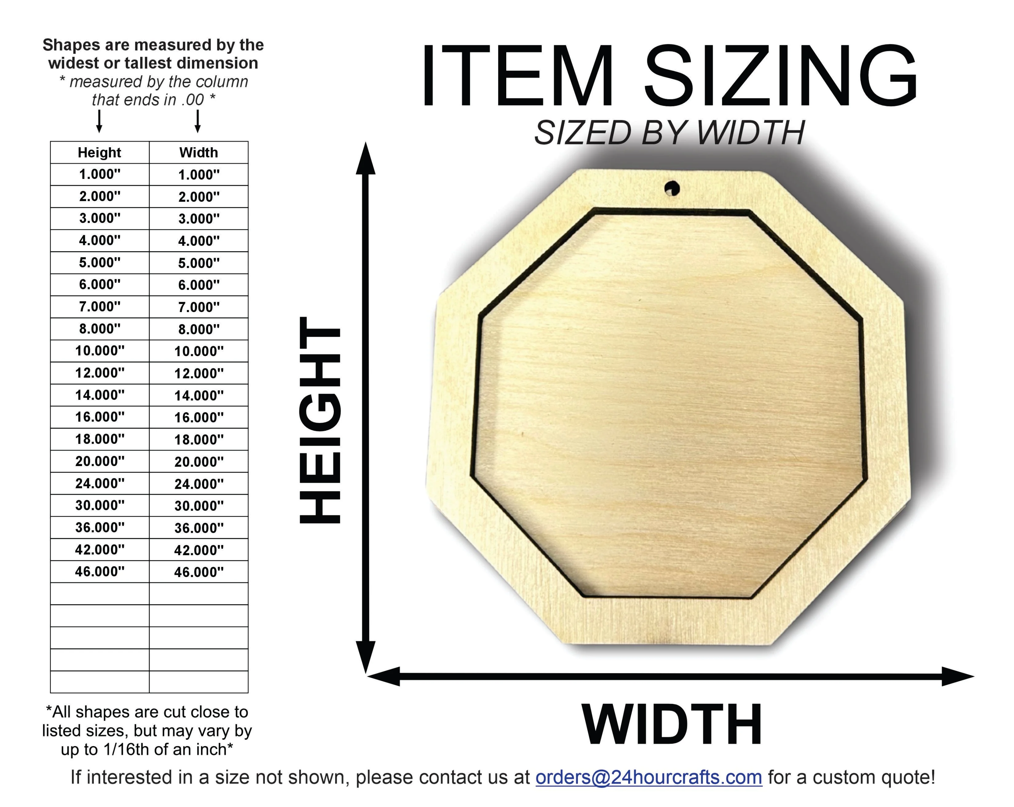 Unfinished Wood 2 Layer Octagon Shadowbox Shape | DIY Craft Cutout | up to 46" DIY - Image 2