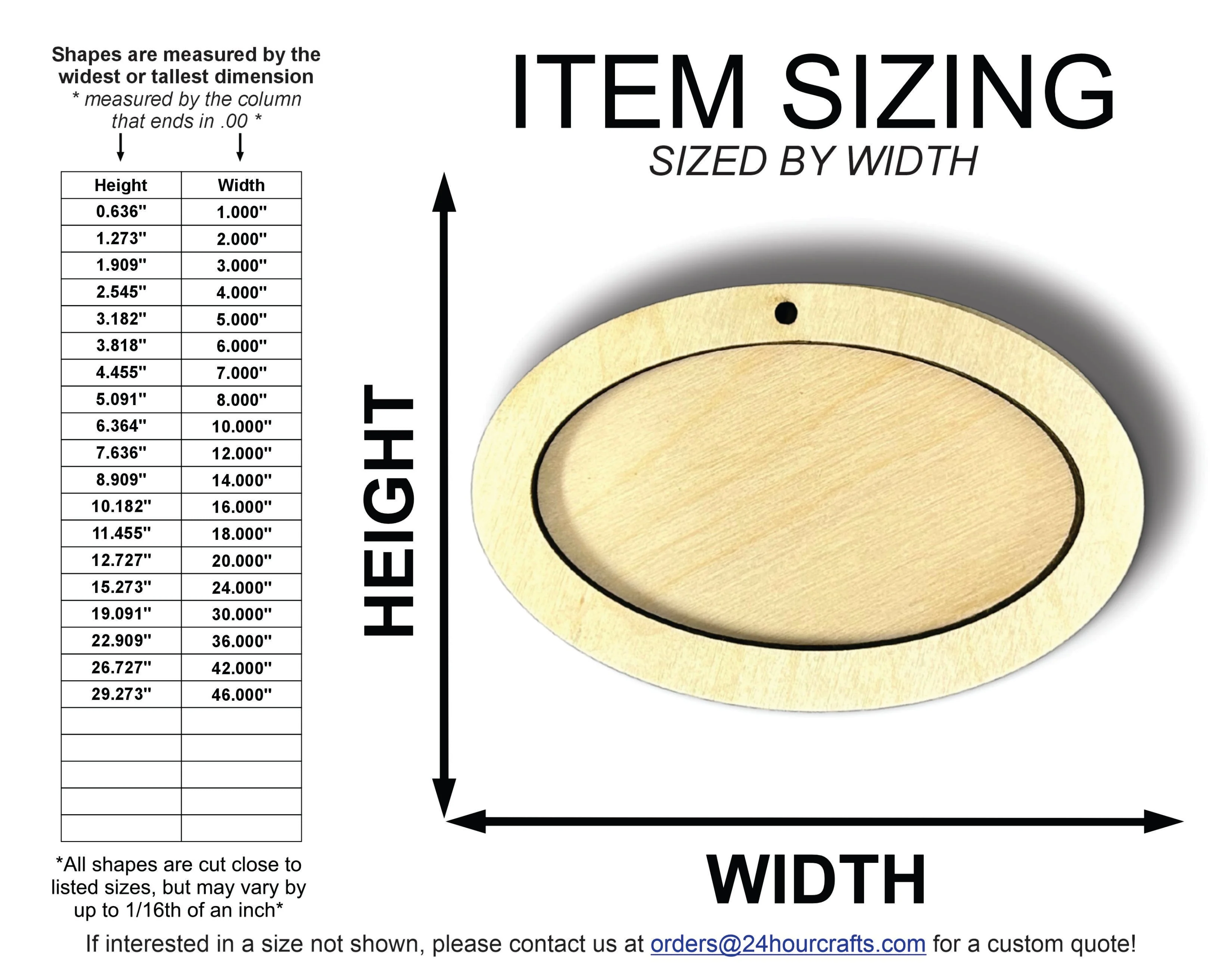 Unfinished Wood 2 Layer Oval Shadowbox Shape | DIY Craft Cutout | up to 46" DIY - Image 2