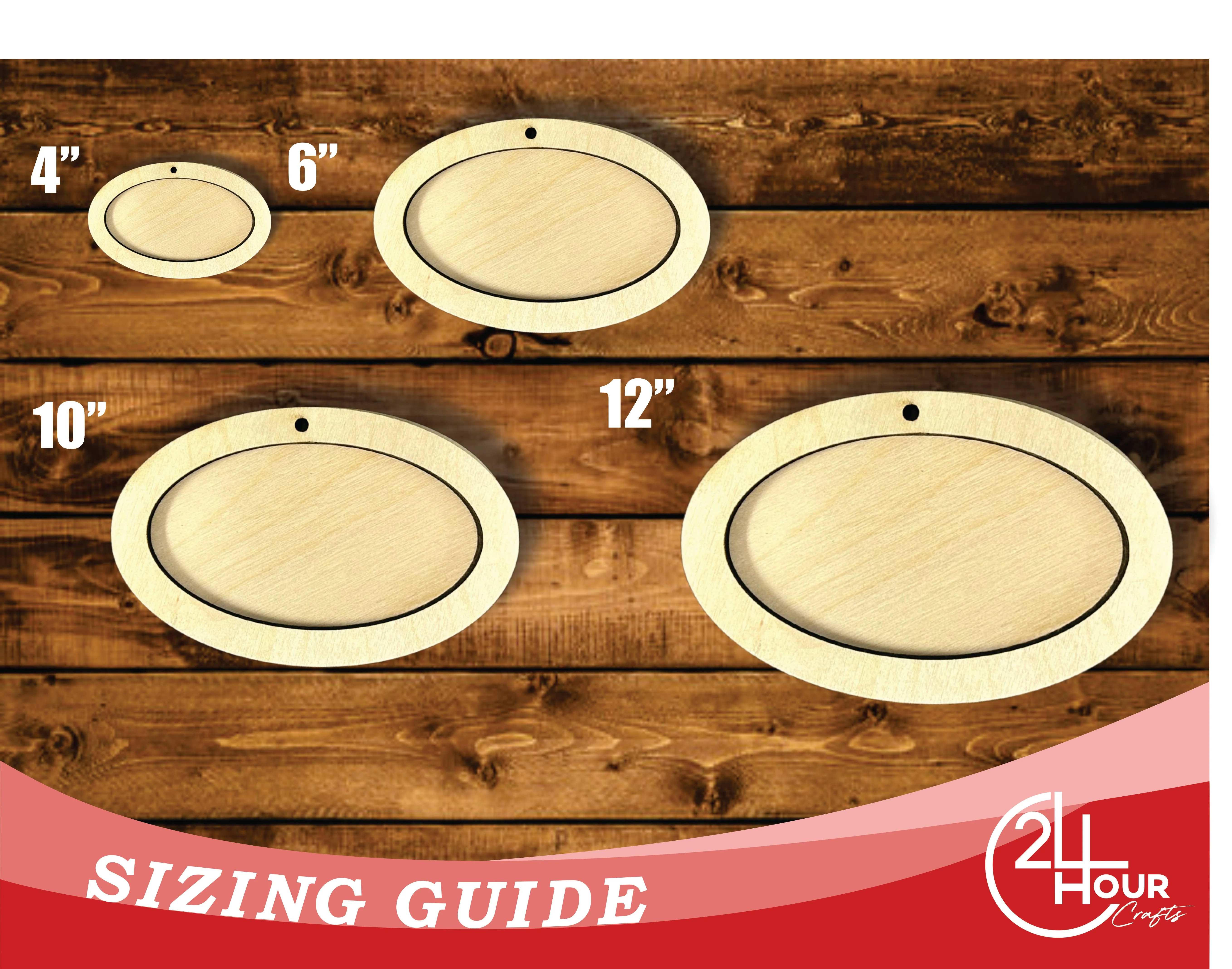 Unfinished Wood 2 Layer Oval Shadowbox Shape | DIY Craft Cutout | up to 46" DIY - Image 3