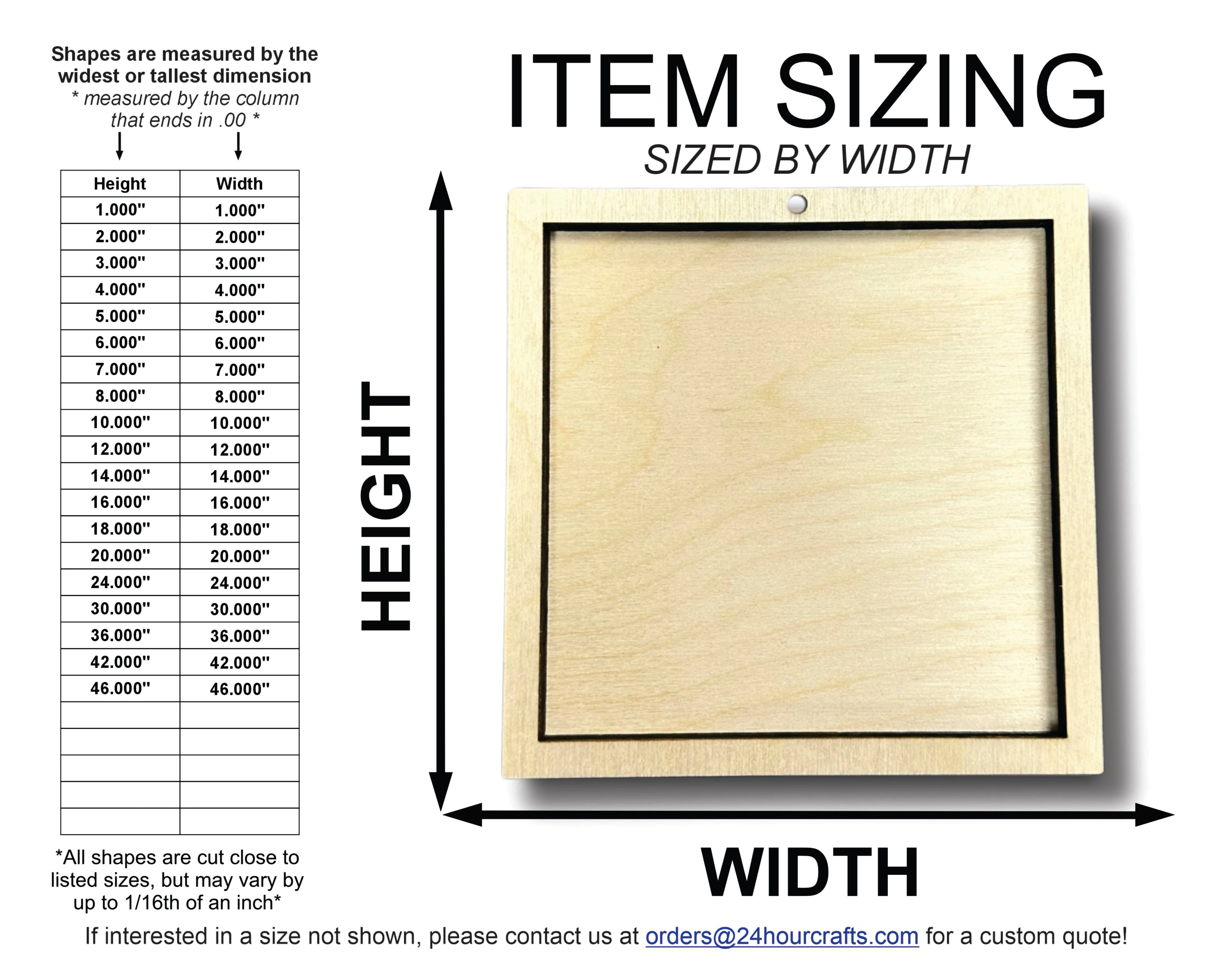 Unfinished Wood 2 Layer Square Shadowbox Shape | DIY Craft Cutout | up to 46" DIY - Image 2