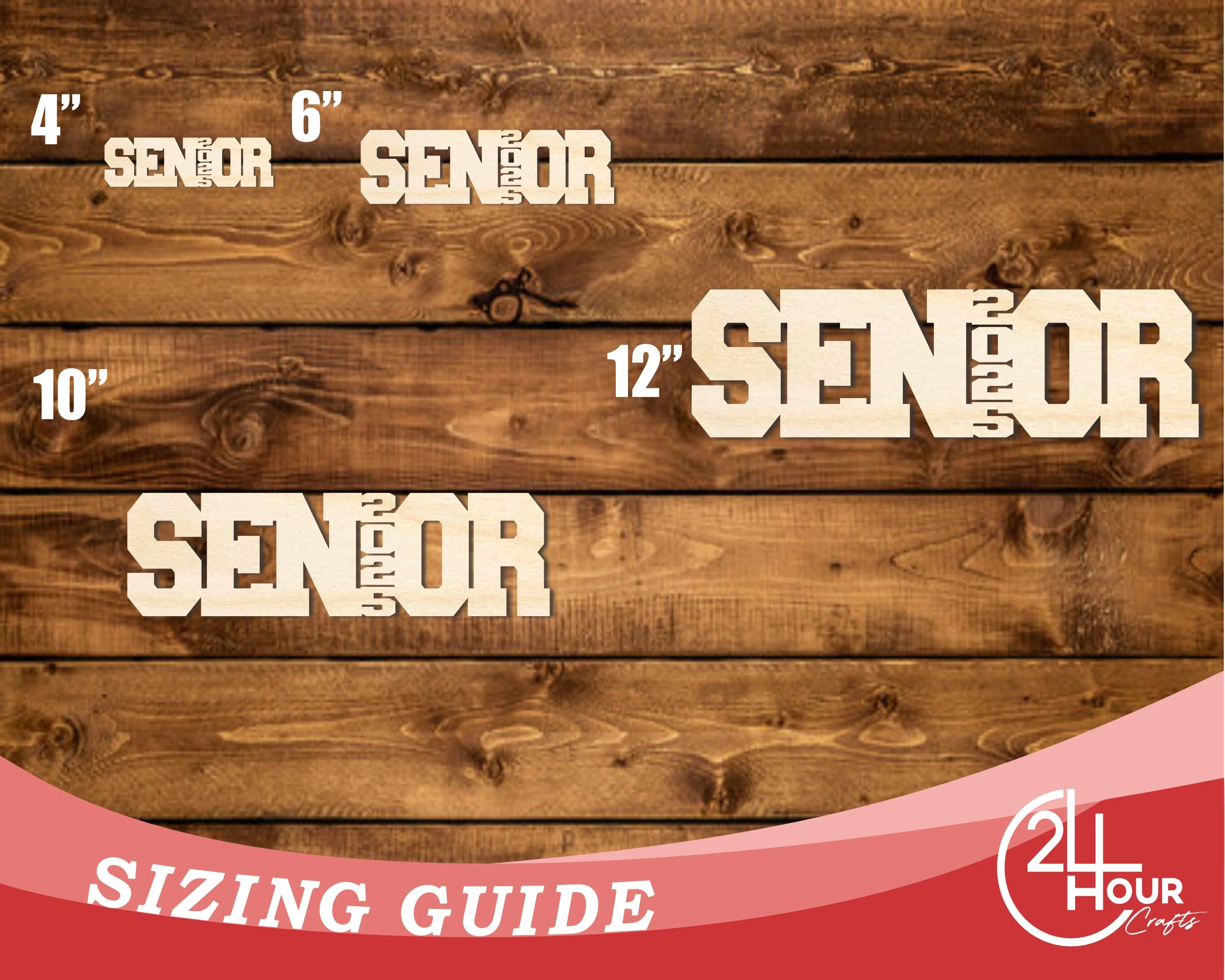 Unfinished Wood 2025 Senior Shape | DIY Craft Cutout | up to 46" DIY - Image 3