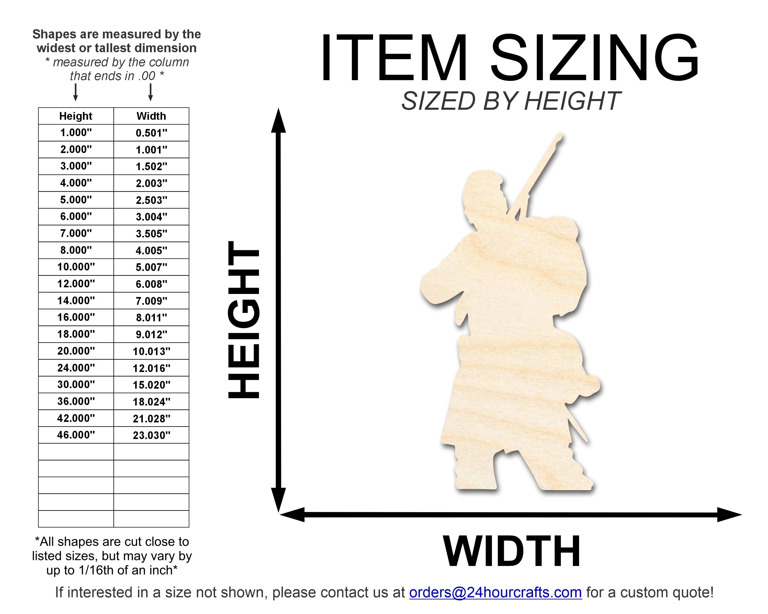 Unfinished Wood Aiming Soldier Shape | DIY Craft Cutout | up to 46" DIY - Image 2