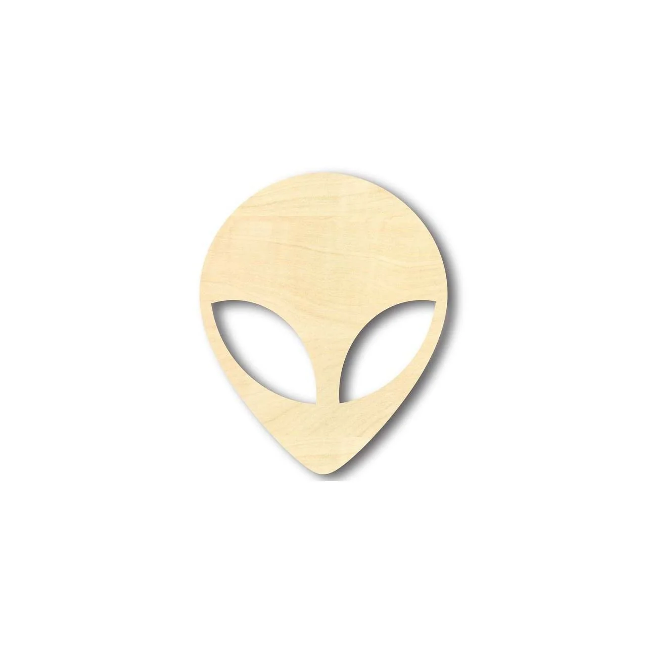 Unfinished Wood Alien Head - Outer Space - Craft - up to 46" DIY