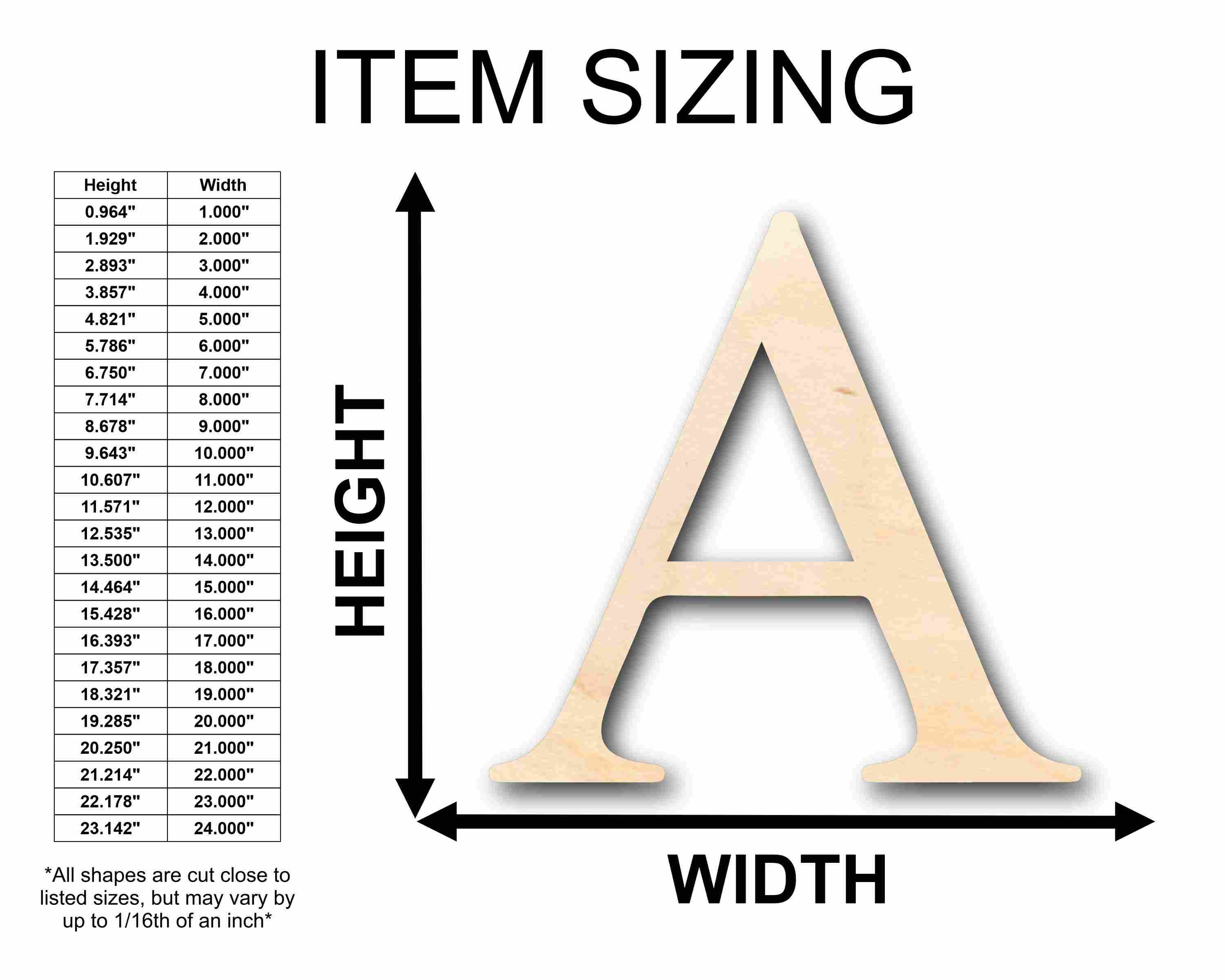 Unfinished Wood Alpha Silhouette - Craft- up to 46" DIY - Image 2