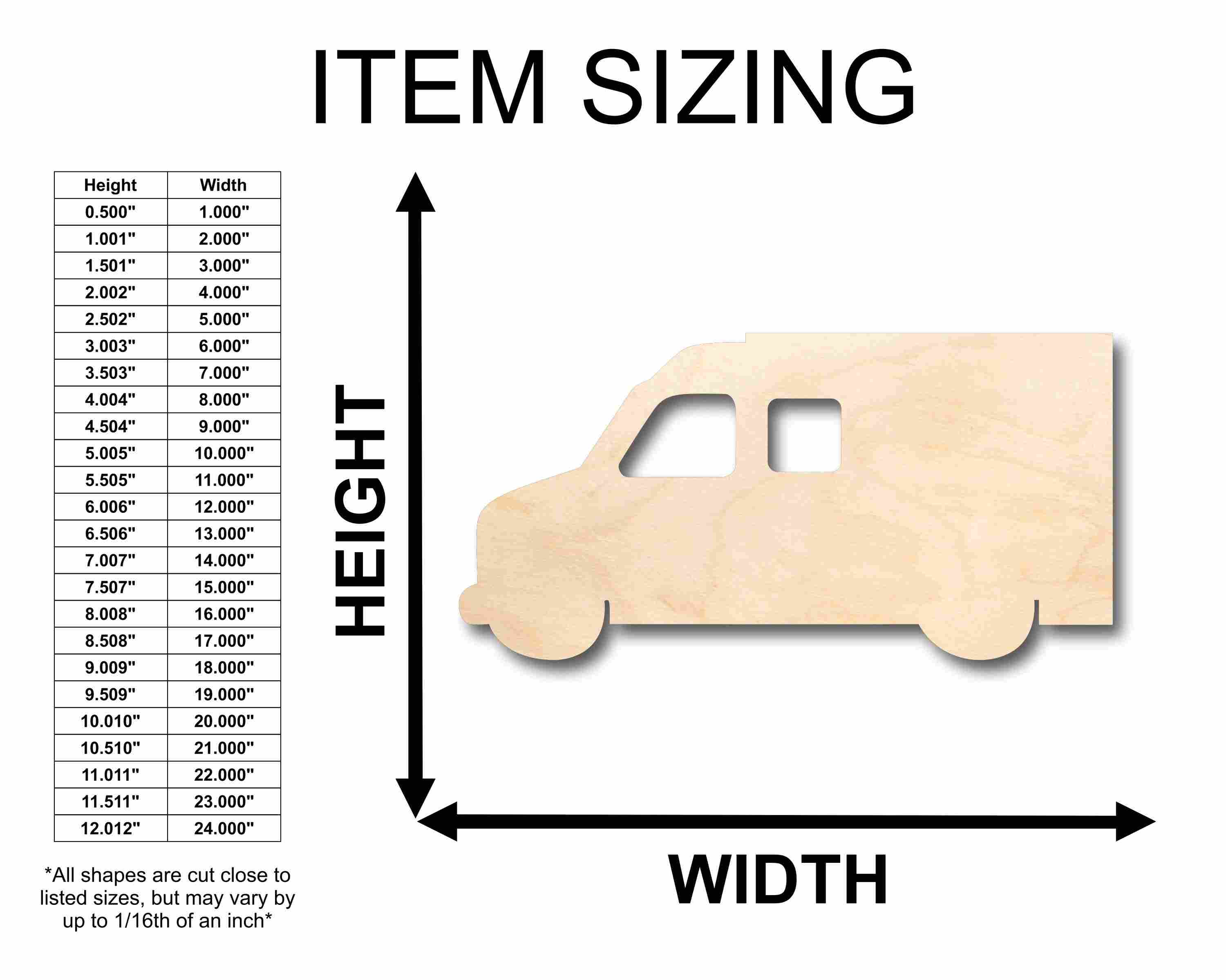 Unfinished Wood Ambulance Silhouette - Craft- up to 46" DIY - Image 2