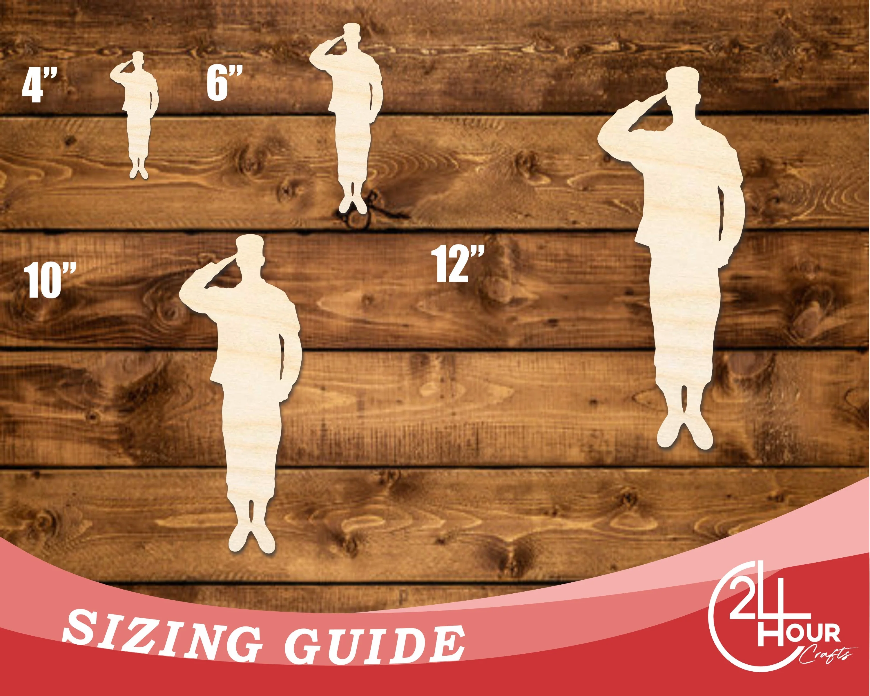 Unfinished Wood American Hero Shape | DIY Craft Cutout | up to 46" DIY - Image 3