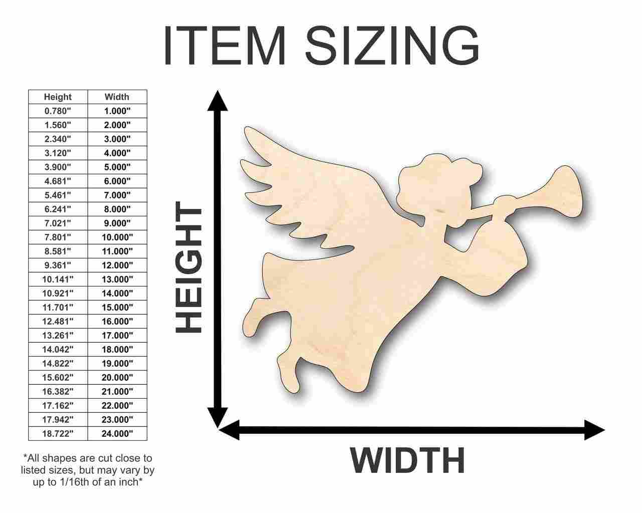Unfinished Wood Angel Shape - Heaven - Christmas - Craft - up to 46" DIY - Image 2