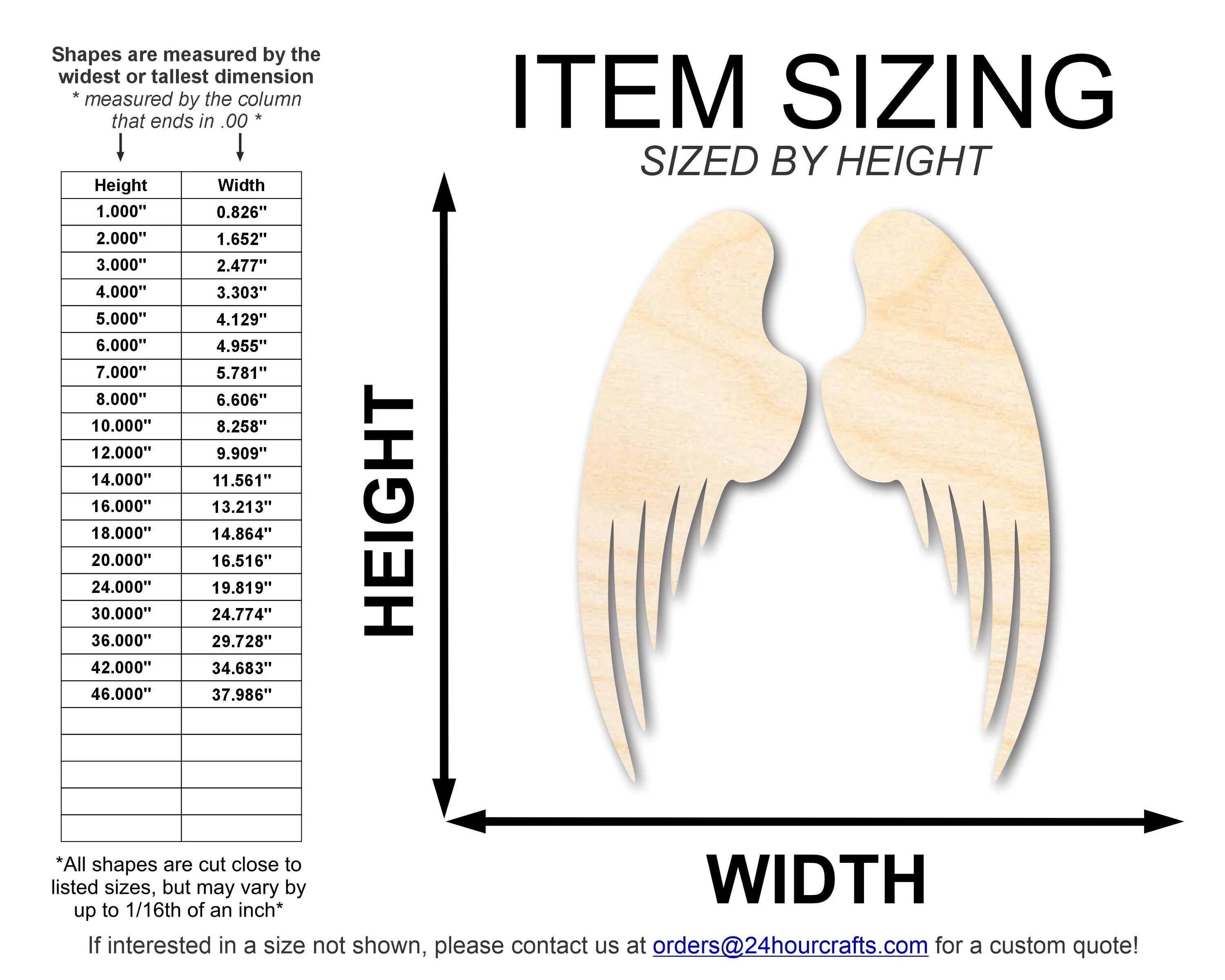Unfinished Wood Angel Wings | 2 Wings | DIY Angel Craft | Up to 36" - Image 2