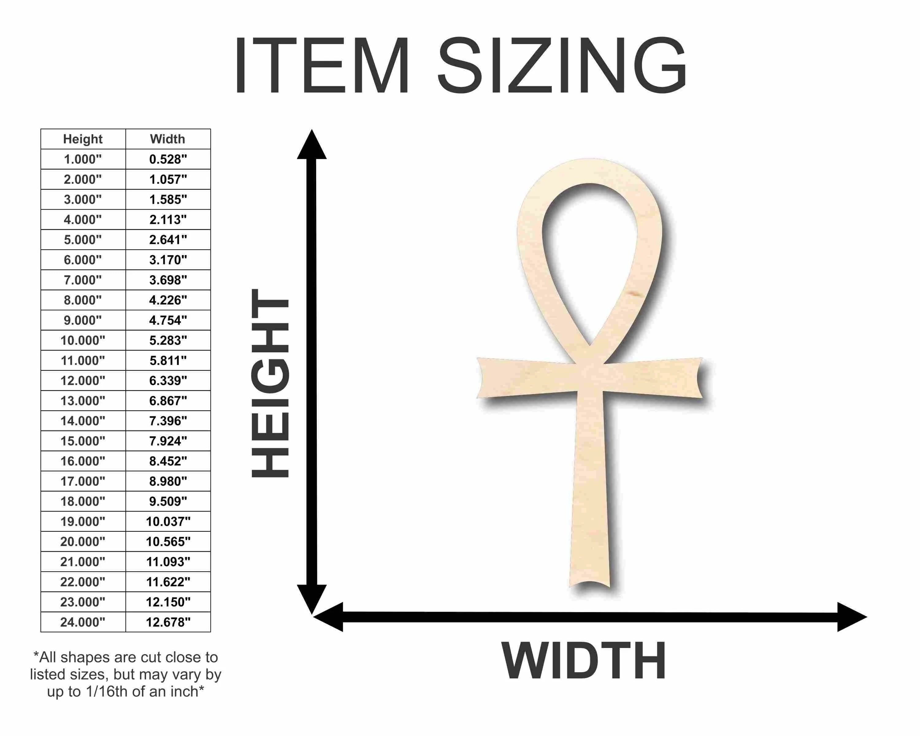 Unfinished Wood Ankh Silhouette - Craft- up to 46" DIY - Image 2