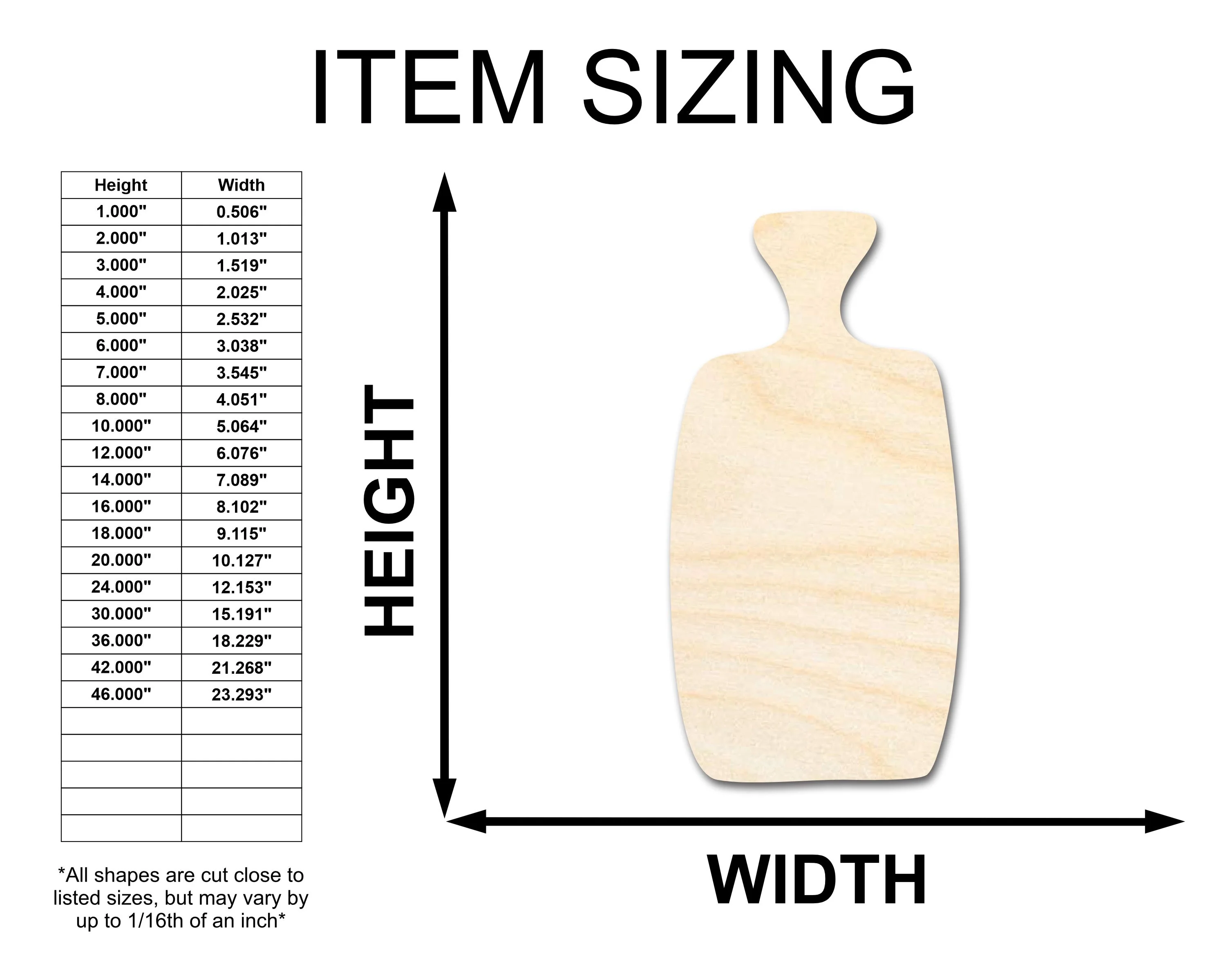 Unfinished Wood Apothecary Potion Flask Shape - Craft - up to 46" - Image 2