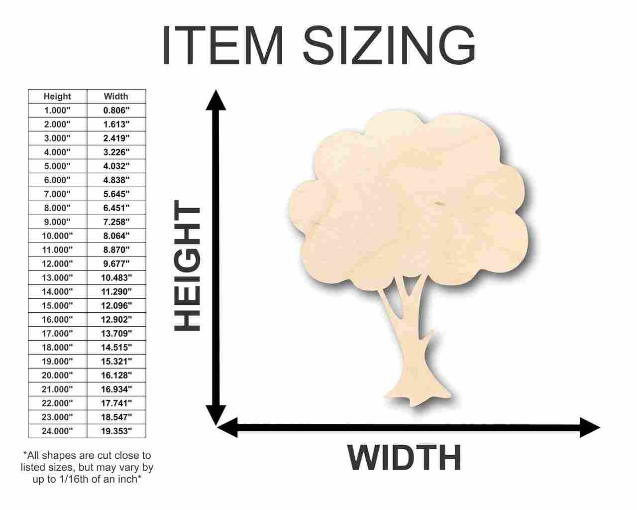 Unfinished Wood Apple Tree Shape - Craft - up to 46" DIY - Image 2