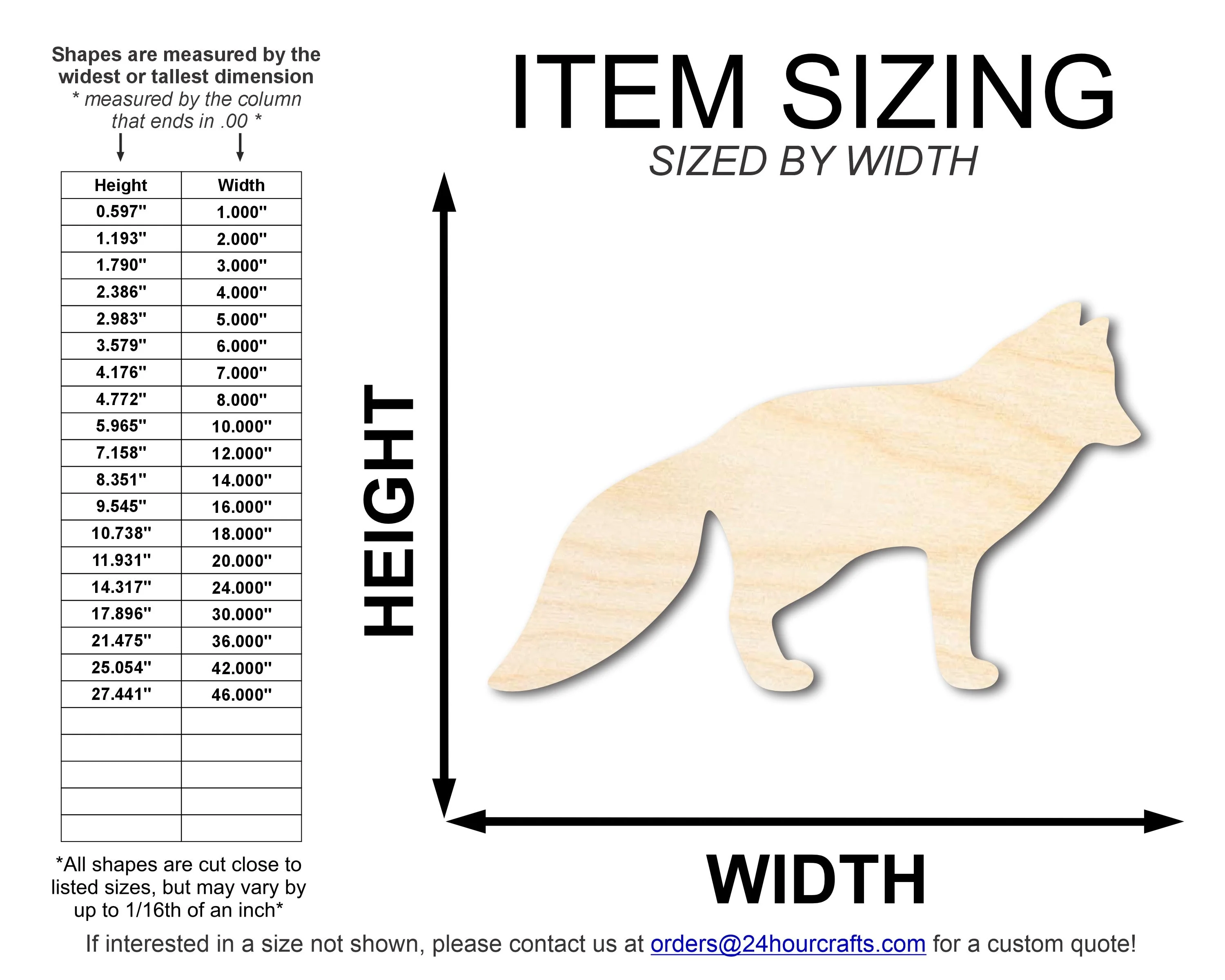 Unfinished Wood Arctic Fox Shape | Canine Craft Cutout | Wildlife | up to 46" DIY - Image 2