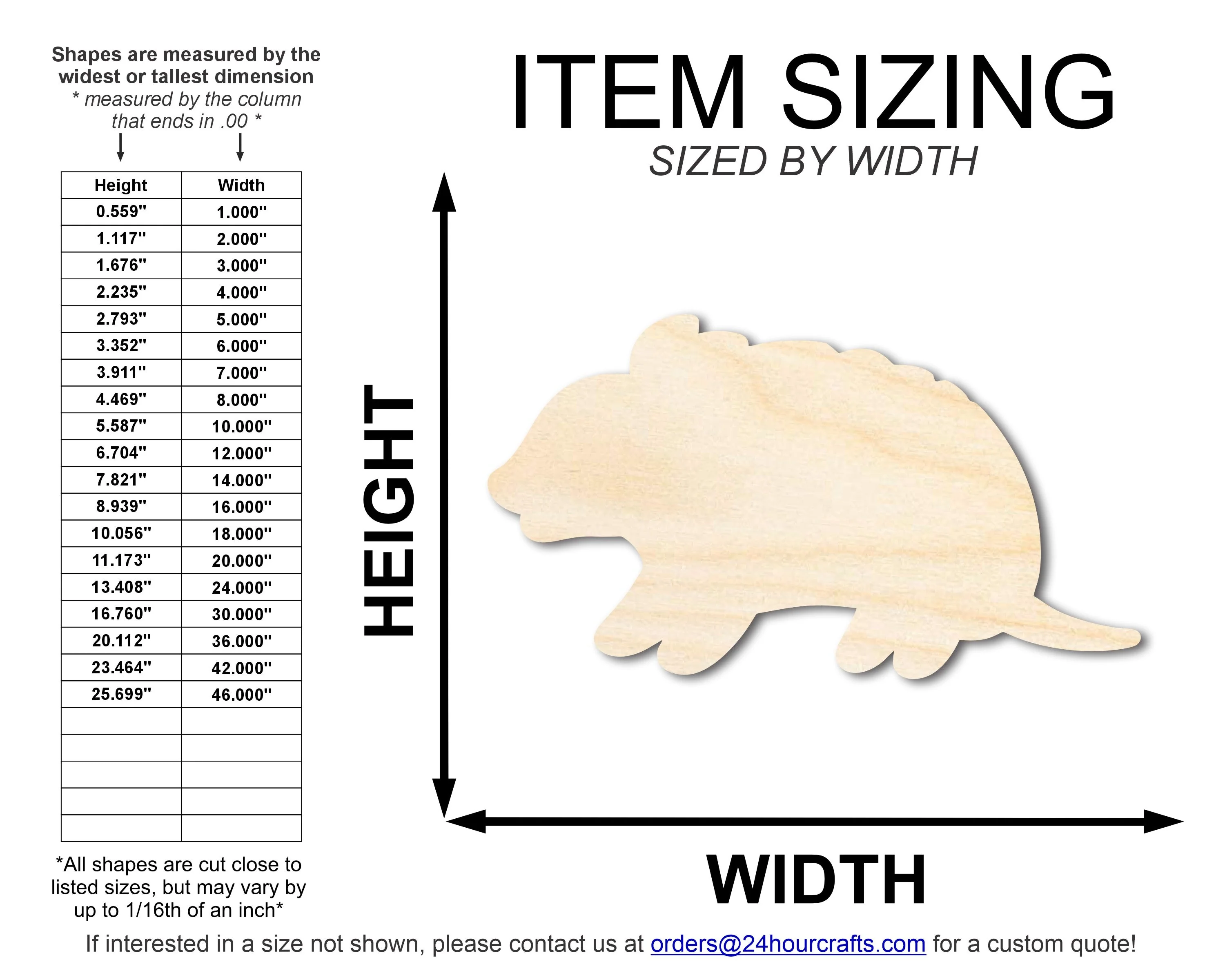 Unfinished Wood Armadillo Shape | DIY Craft Cutout | up to 46" DIY - Image 2